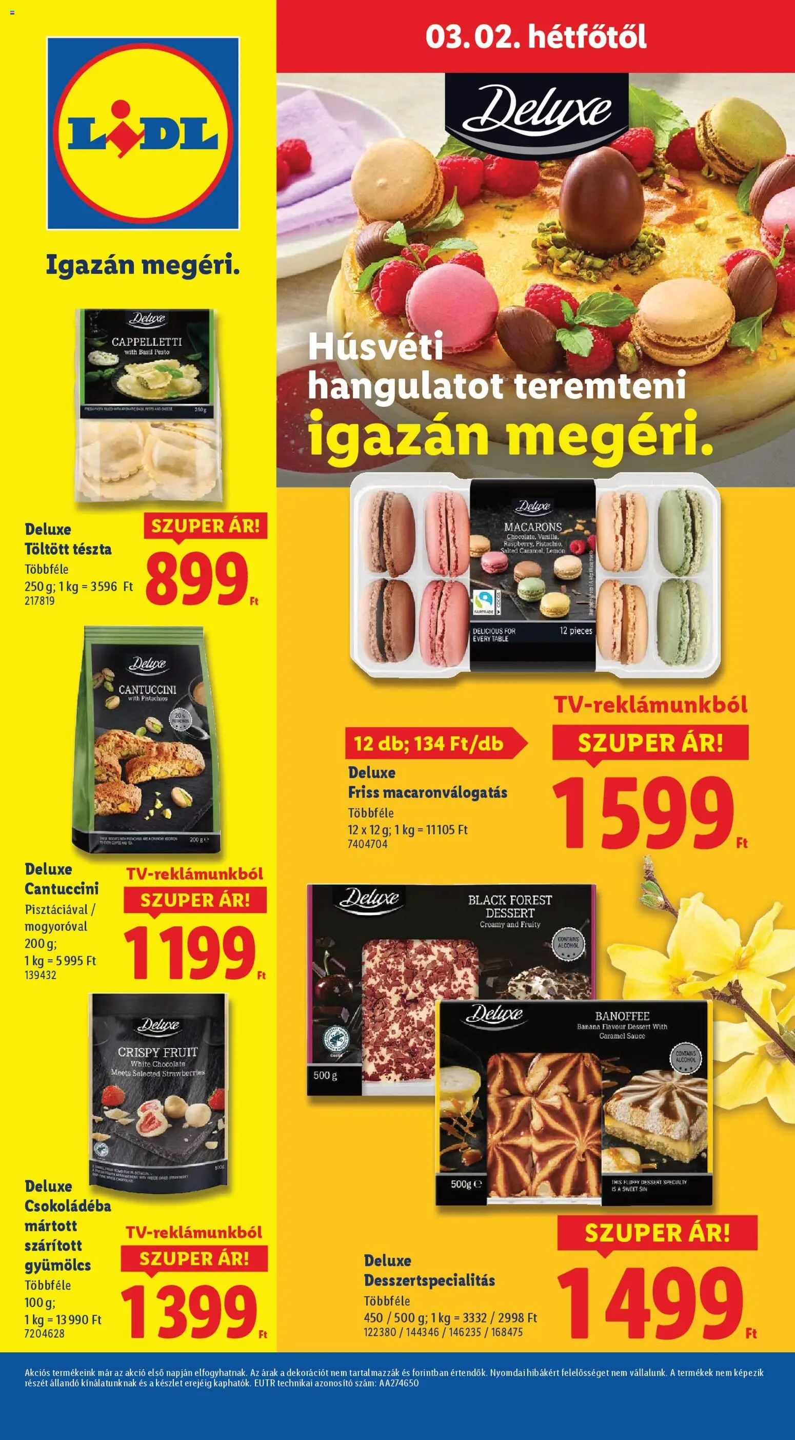 Lidl akciós ujság - amely érvényes a következő dátumtól: 26.02.2026 | Oldal: 80 | Termékek: Pesto, Gyümölcs, Tészta, Cantuccini