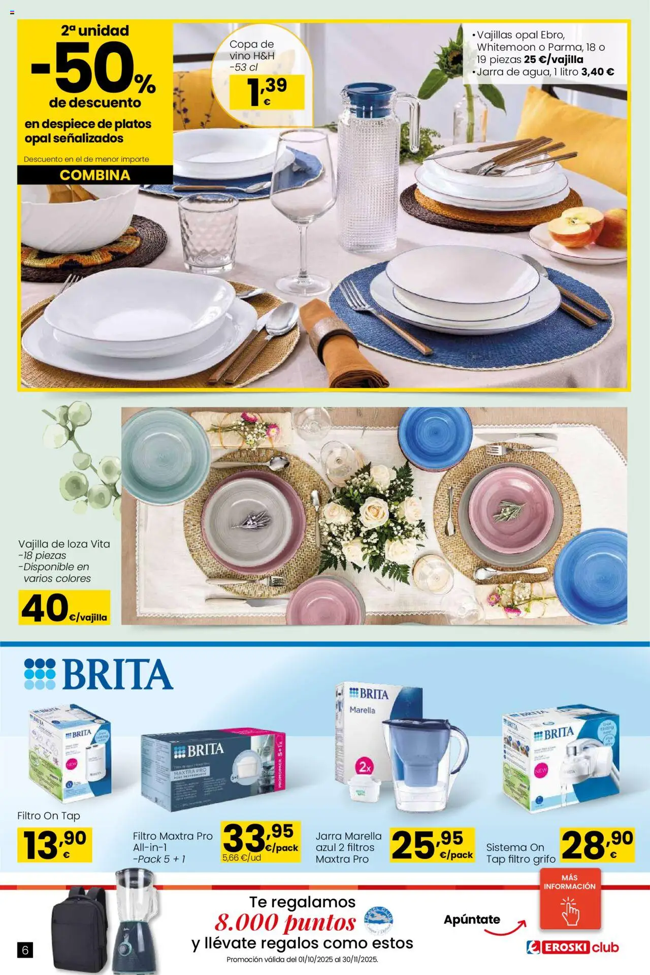 Eroski - Oh! Qué chef │ válido desde el 09.10.2025 | Página: 6 | Productos: Vino, Té, Βρεφικό κρεβάτι