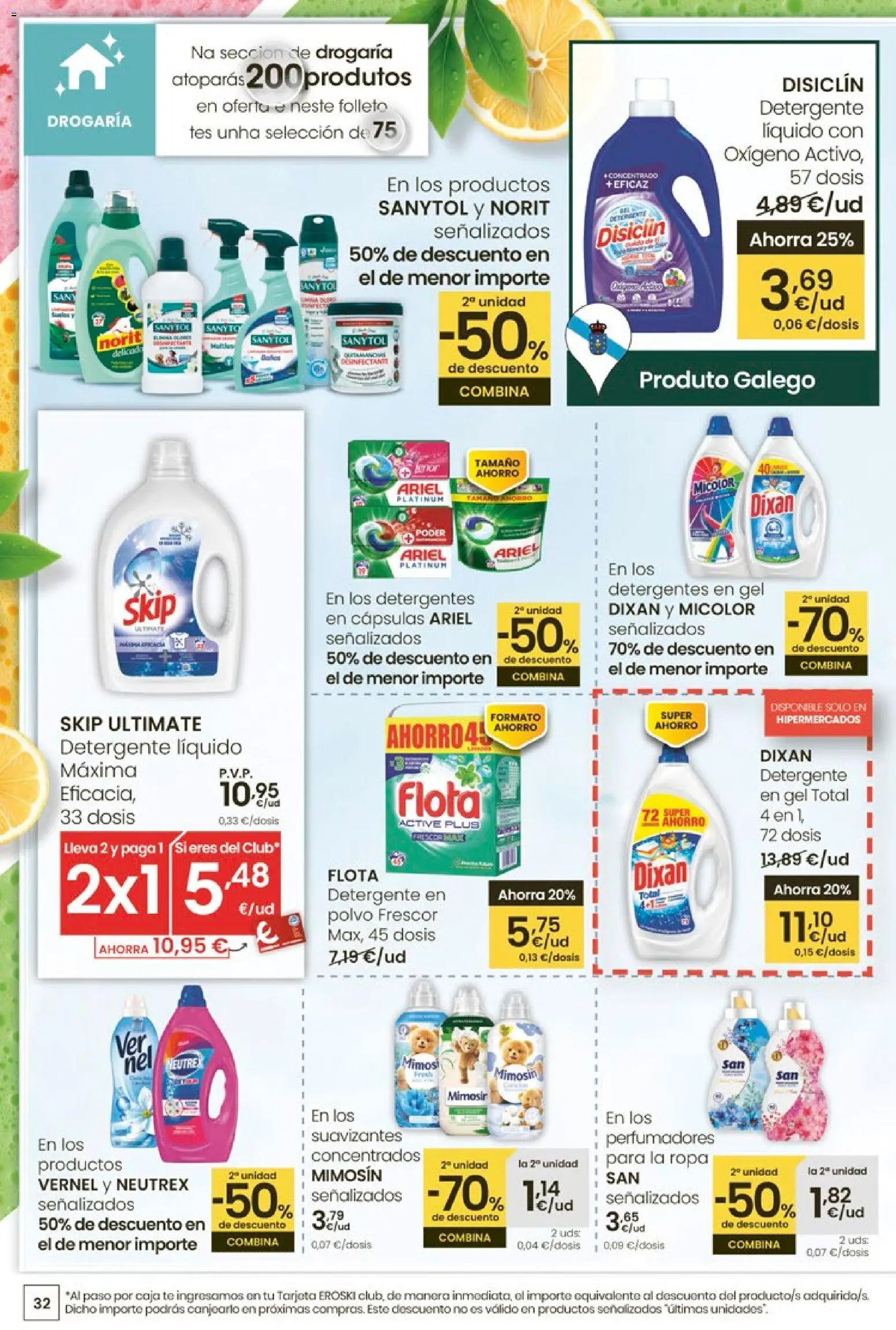 Eroski - Oferta │ válido desde el 12.03.2026 | Página: 32 | Productos: Polvo, Té, Ropa, Caja