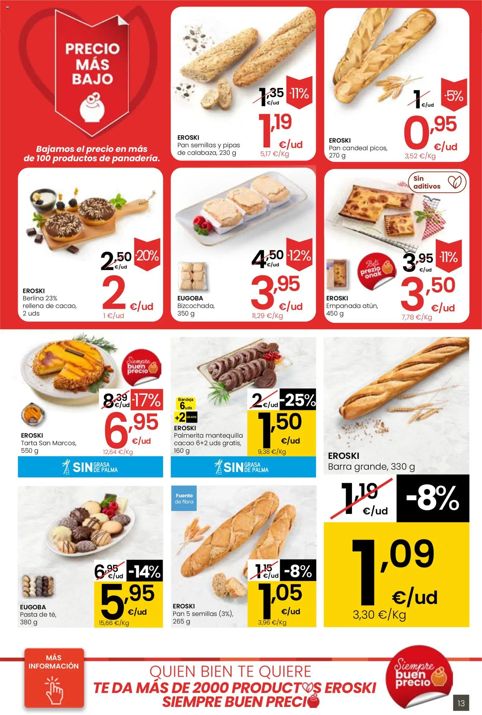 Eroski - 3x2  │ válido desde el 30.10.2025 | Página: 13 | Productos: Té, Συσκευή ροής, Bandeja, Φρυγανιές σικάλεως