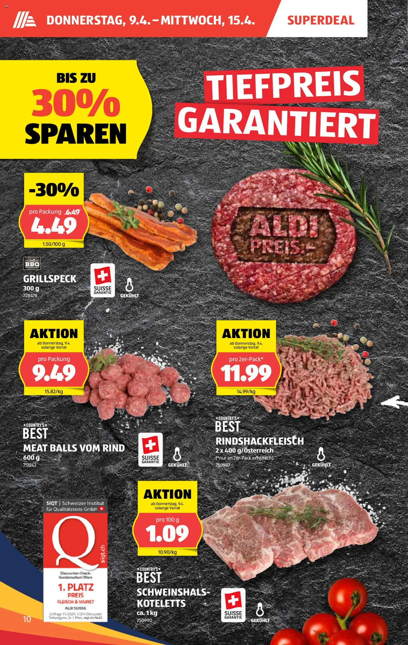 Aldi aktionen – gültig ab 09.04.2026 | Seite: 10 | Produkte: Wurst