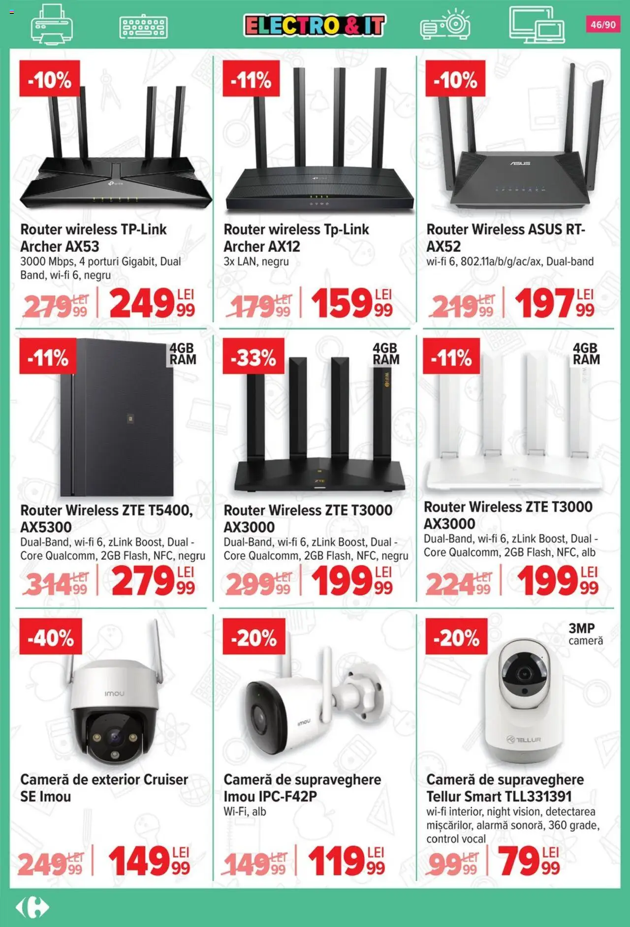 Carrefour catalog - Începe școala – valabil de la 13.08.2025 | Pagină: 47 | Produse: Router, Cameră