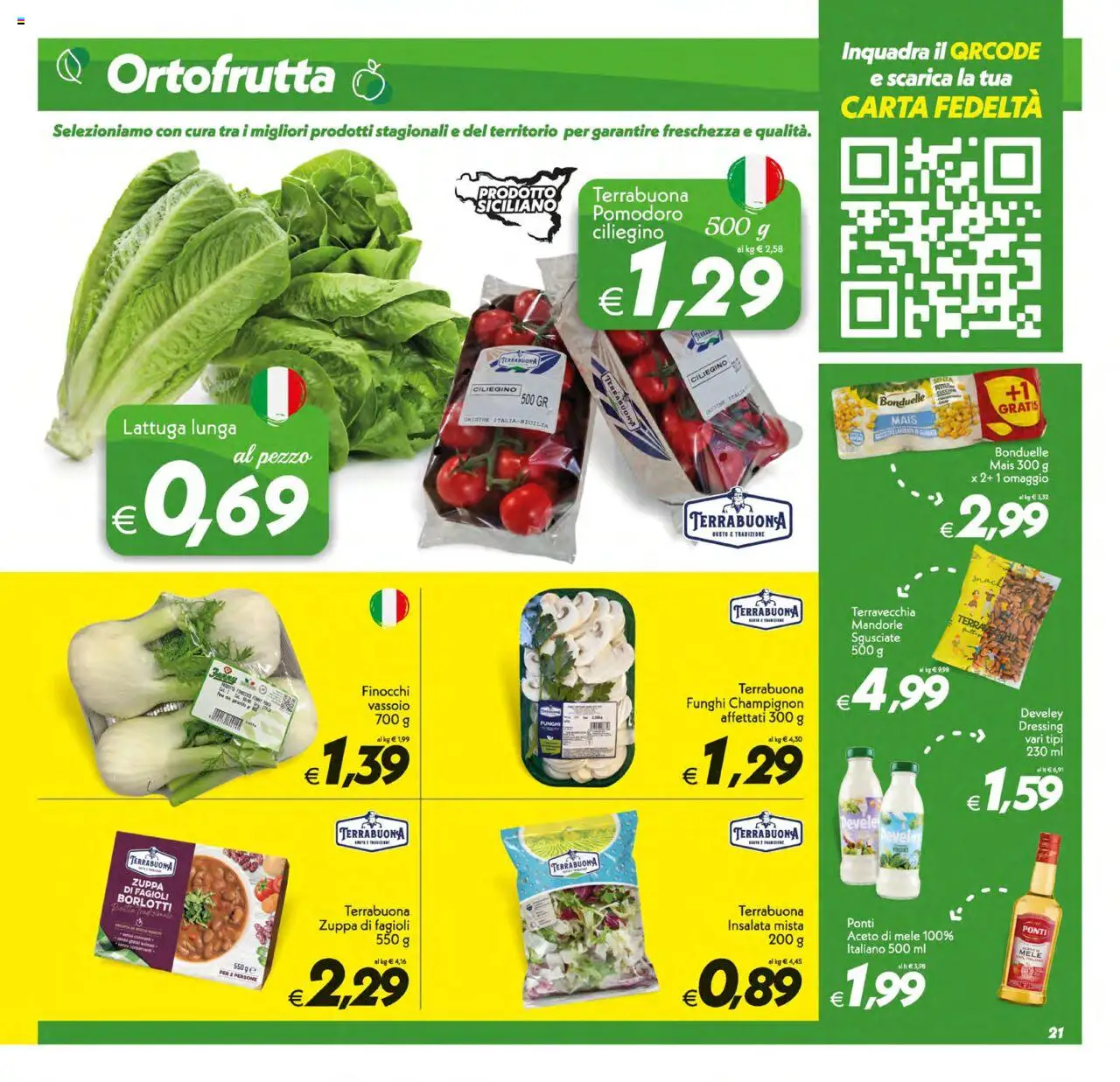 Volantino SuperConveniente del 17.10.2025 | Pagina: 21 | Prodotti: Aceto di mele, Insalata, Fagioli, Vassoio