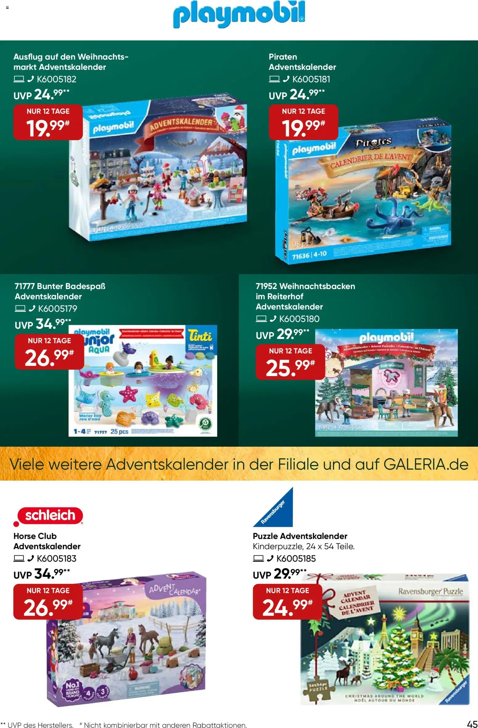 Galeria Karstadt Kaufhof Prospekt 	 – gültig ab 29.10.2025 | Seite: 45