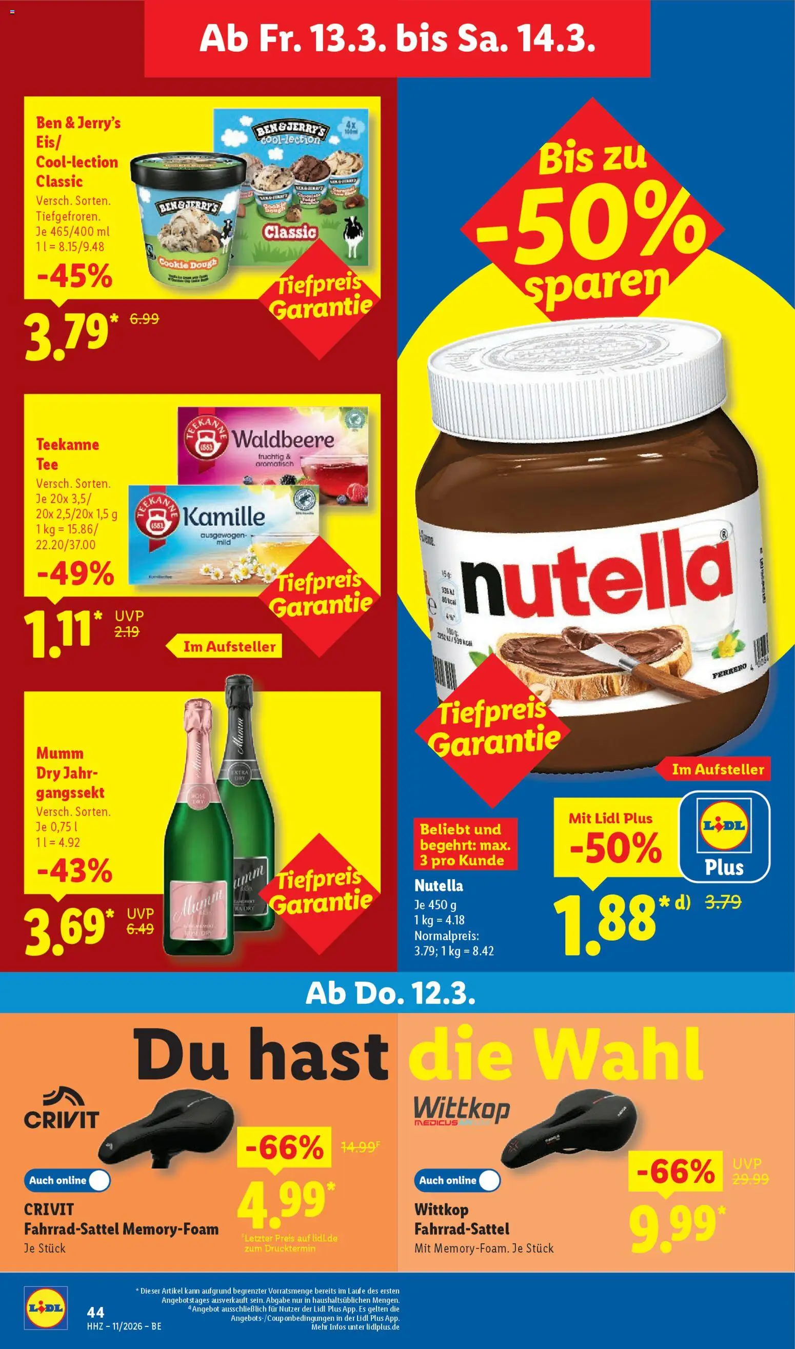 Lidl Prospekt Zossen – gültig ab 09.03.2026 | Seite: 68 | Produkte: Nutella, Ben & Jerry's, Teekanne