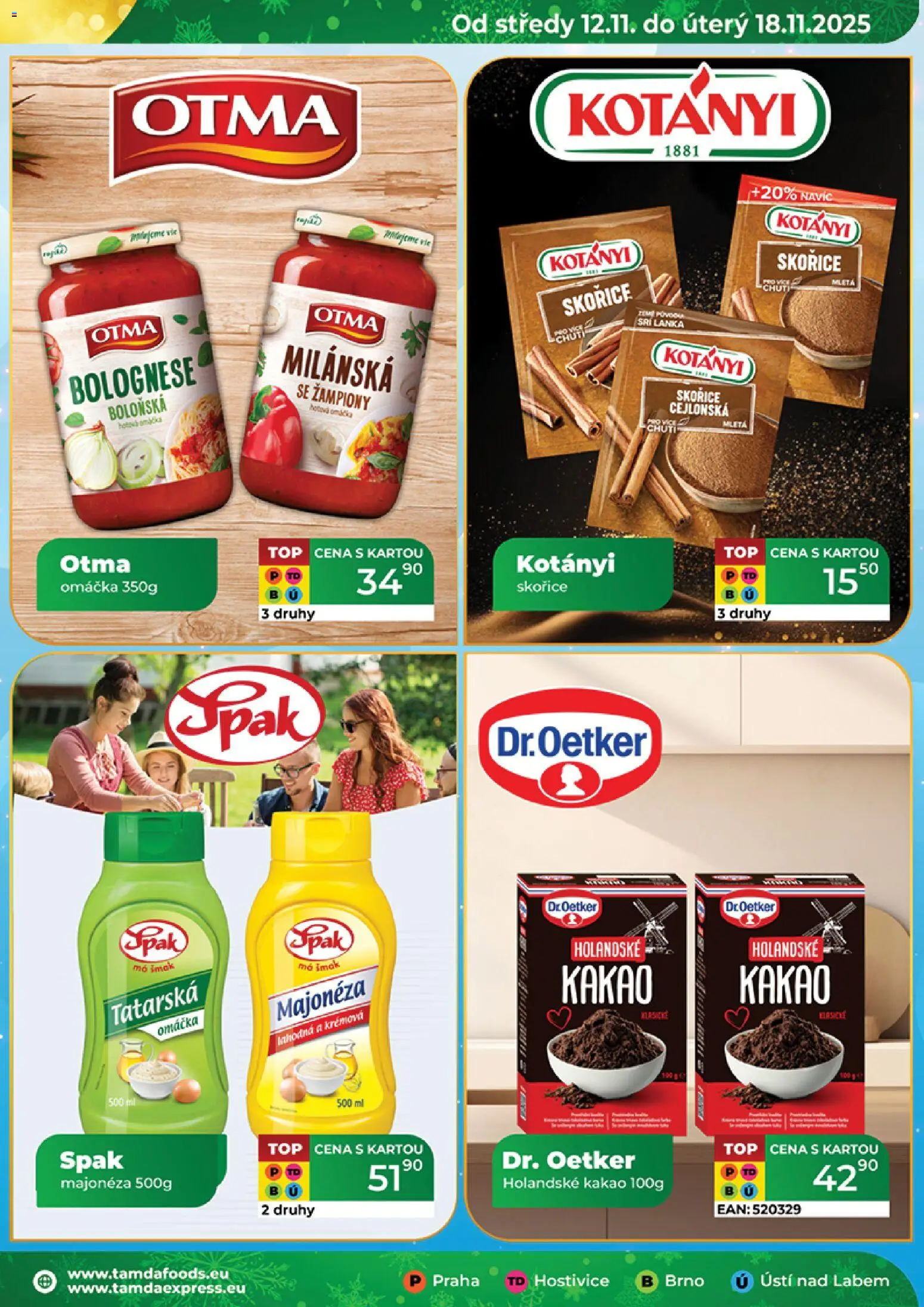 Tamda Foods leták od 12.11.2025 | Strana: 11 | Produkty: Žampiony, Majonéza, Kakao