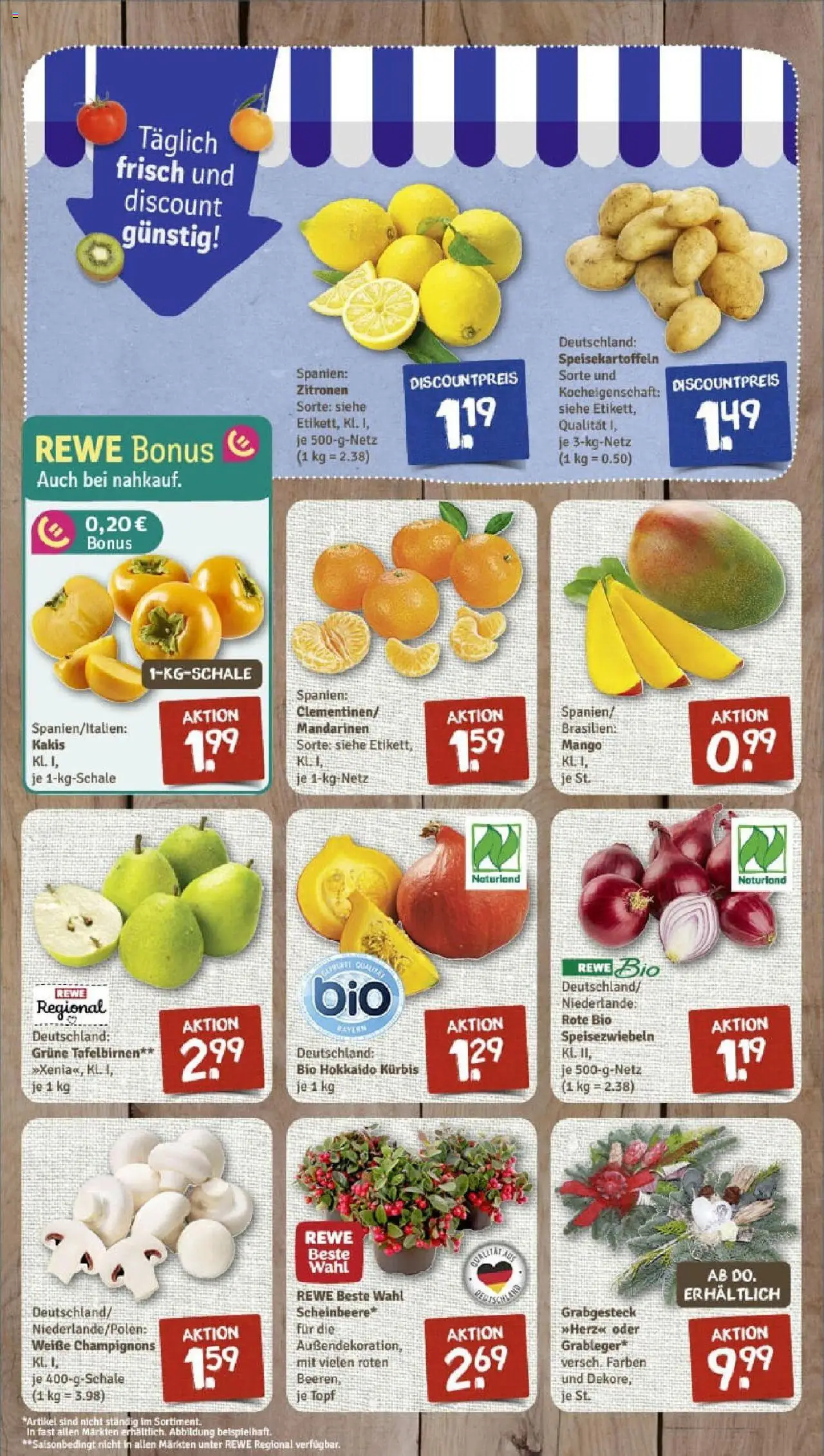 Rewe prospekt Wildpoldsried	 – gültig ab 19.10.2025 | Seite: 3 | Produkte: Mandarinen, Mango, Kürbis, Zitronen