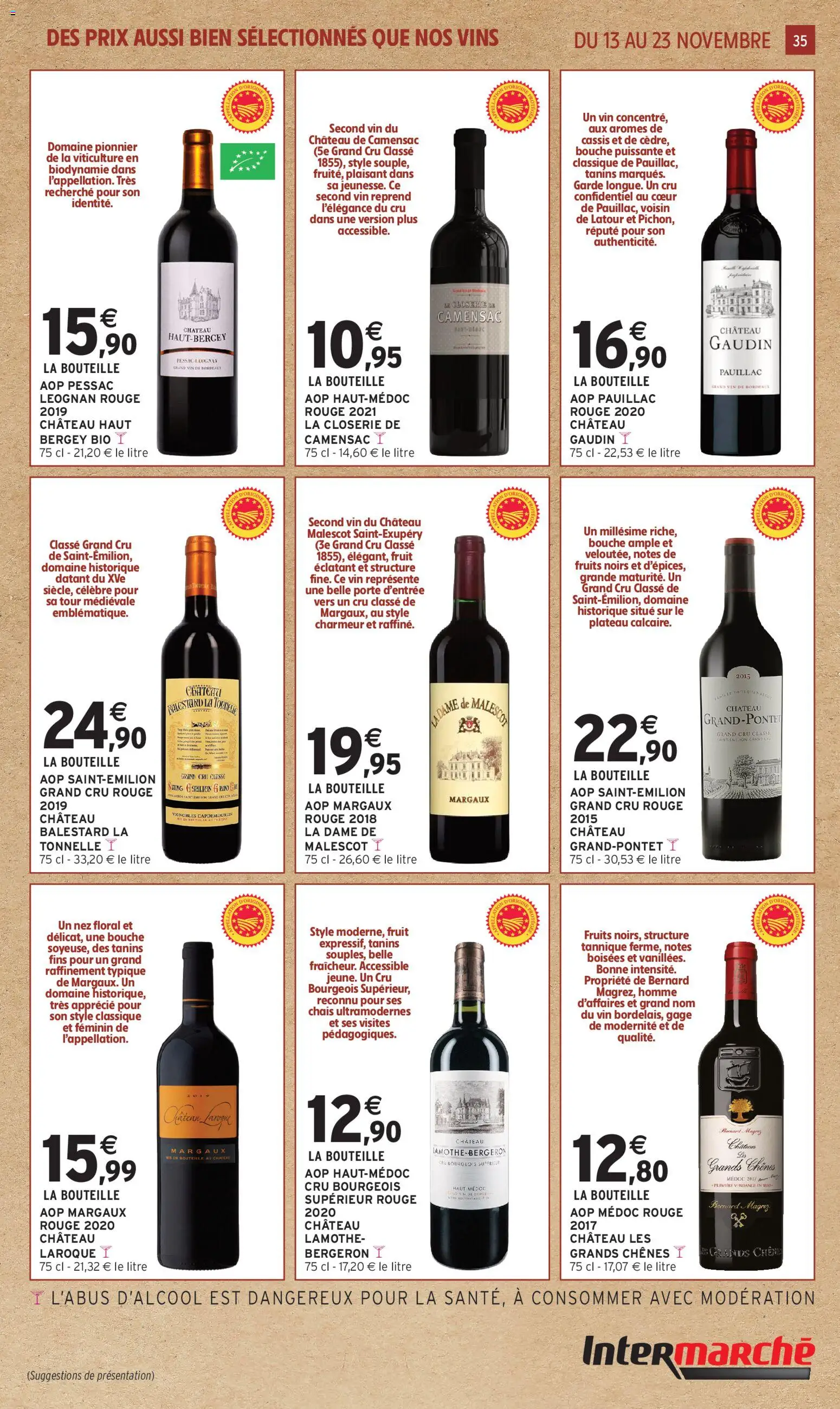 {H1} | Page: 35 | Produits: Saint-émilion grand cru, Cassis, Porte, Vin