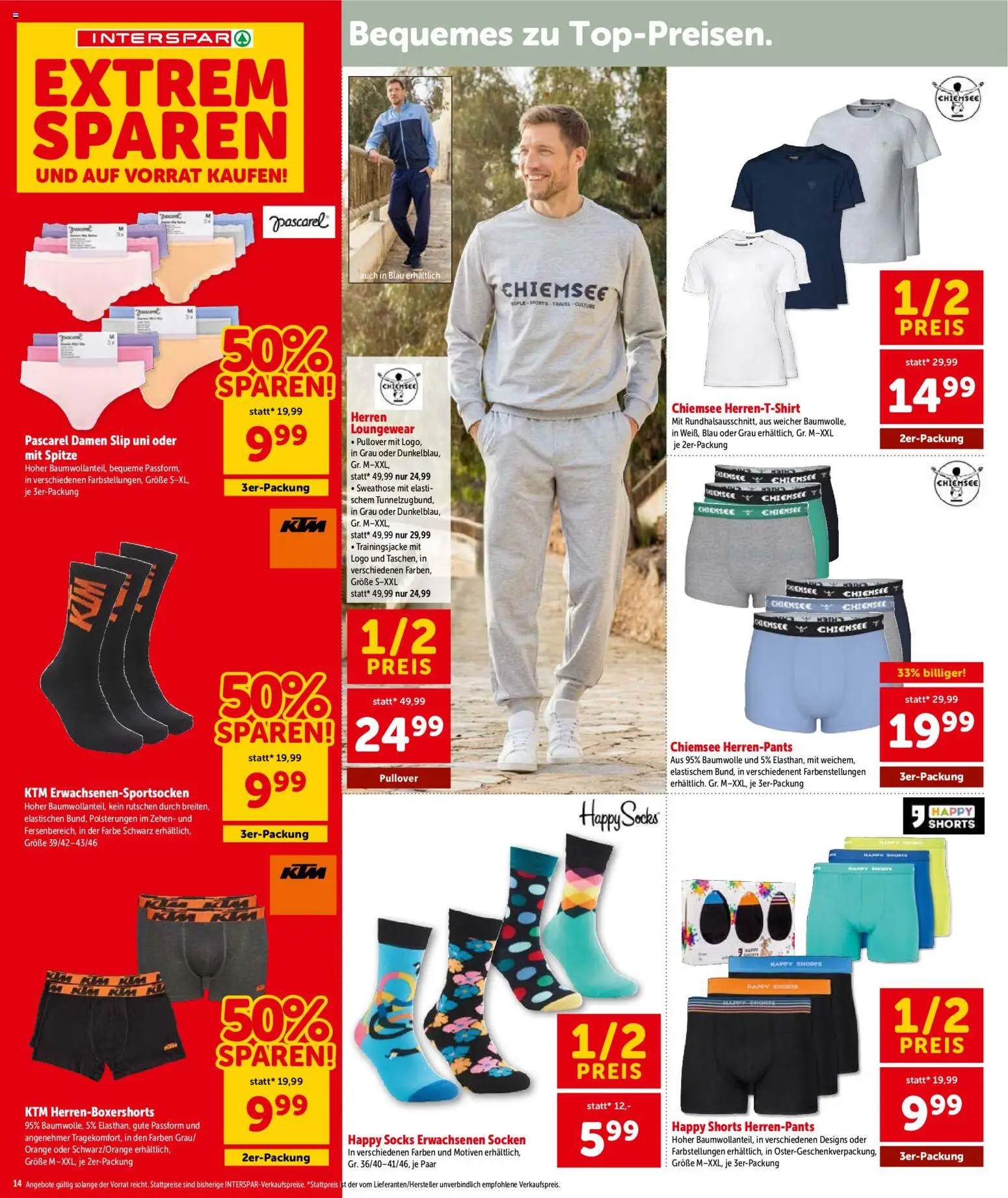 Interspar Flugblatt - Vorarlberg gültig ab 17.03.2026 | Seite: 14 | Produkte: Pullover, Socken, Slip