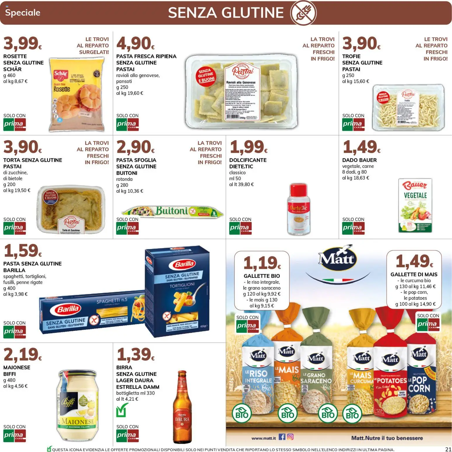 Volantino Basko del 24.02.2026 | Pagina: 21 | Prodotti: Dolcificante, Gallette, Ravioli, Mais