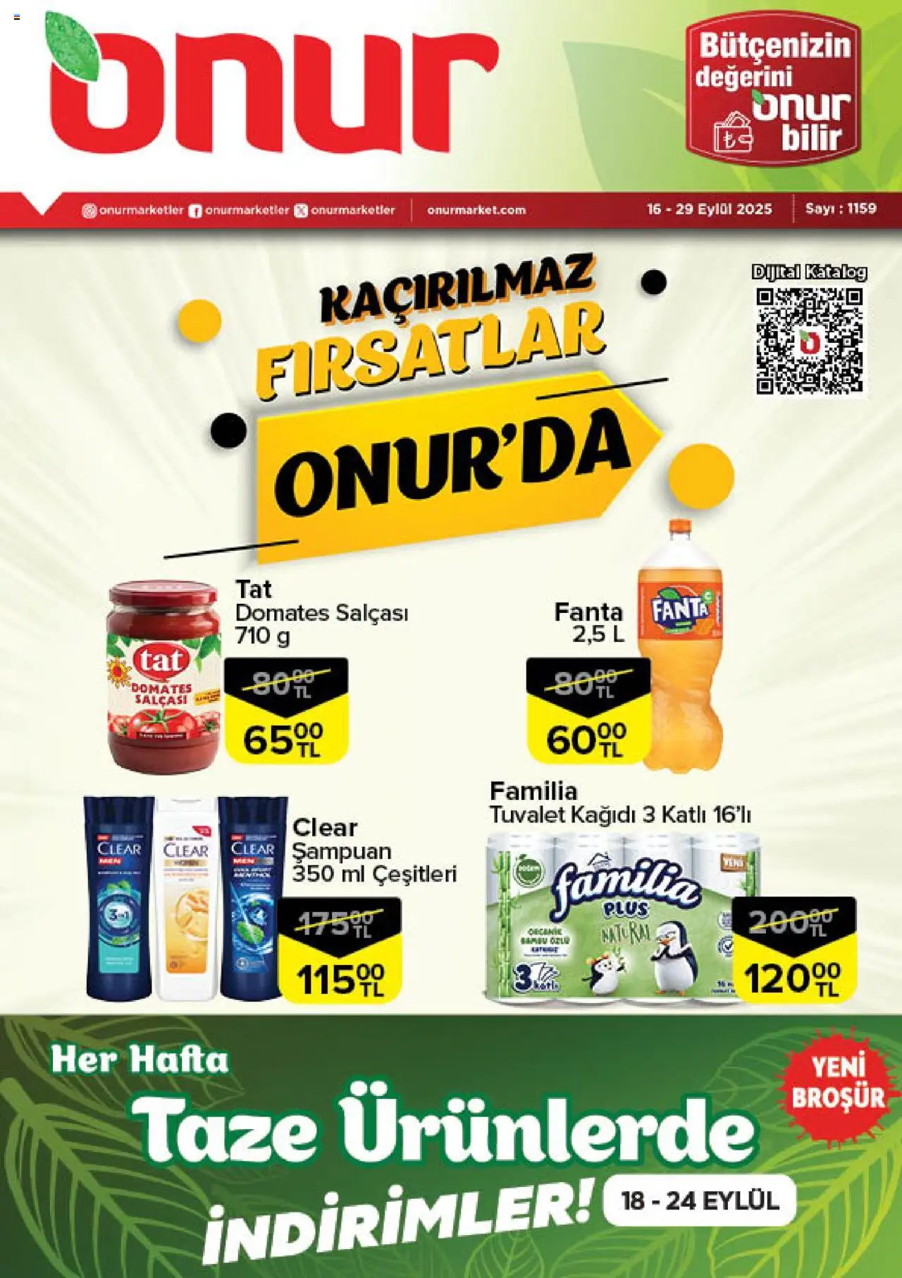 Onur Market Katalog - Bursa - 16.09.2025 tarihinden itibaren geçerlidir | Sayfa: 1 | Ürünler: Tuvalet, Şampuan, Tuvalet kağıdı, Fanta