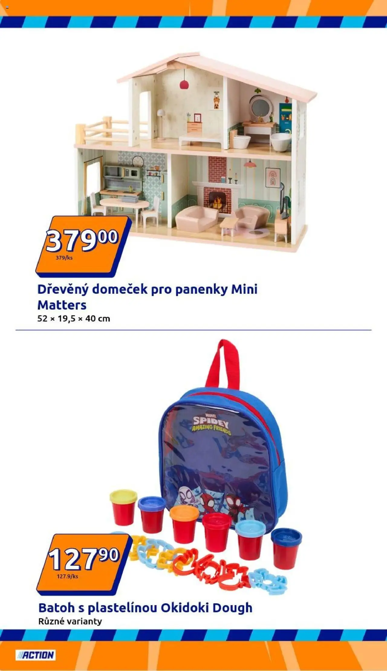 Action leták od 01.10.2025 | Strana: 14 | Produkty: Dřevěný domeček pro panenky, Batoh, Domeček pro panenky