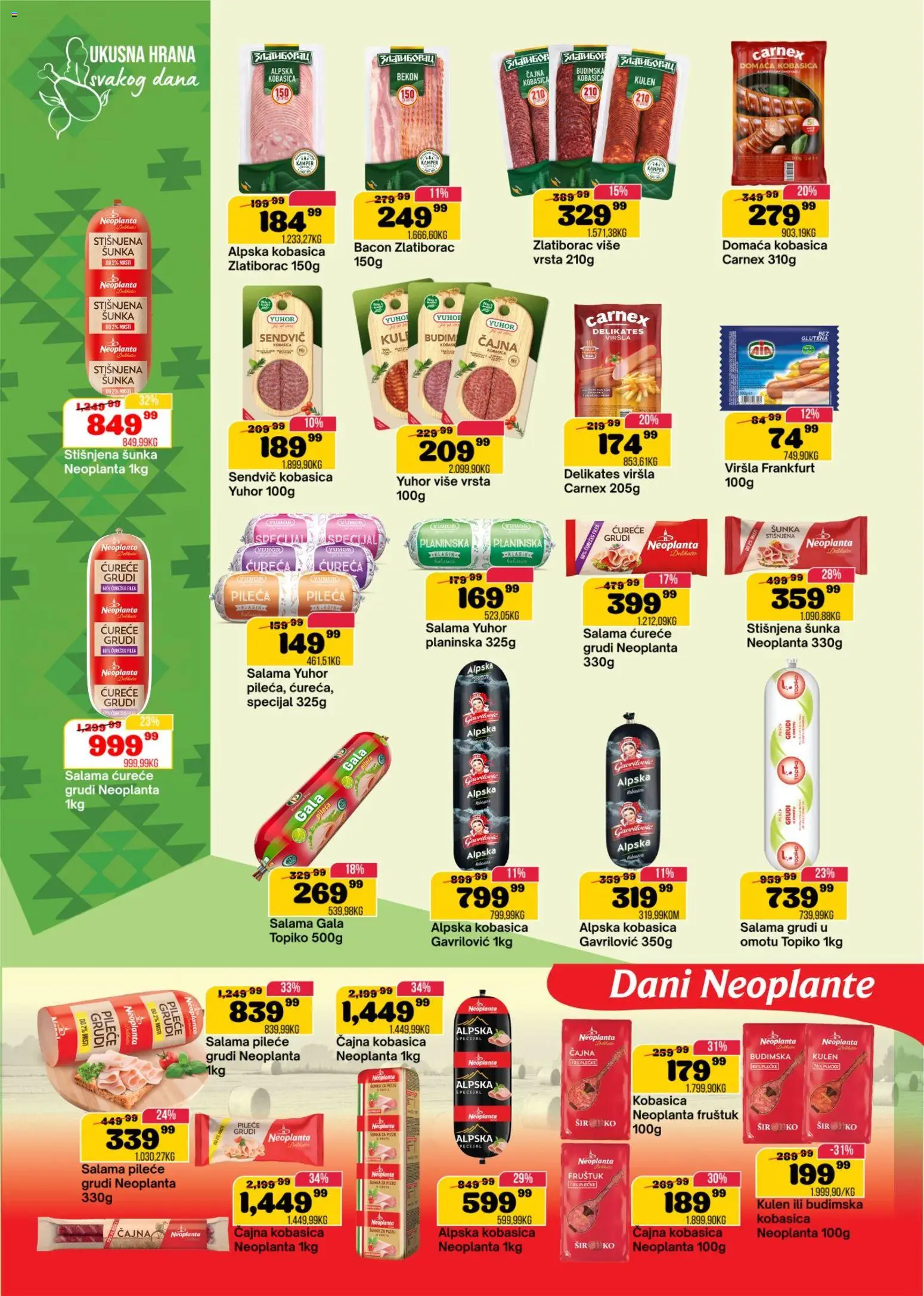 Senta Promet katalog - važi od 08.04.2026 | Strana: 6 | Proizvode: Kulen, Salama, Šunka, Kobasica