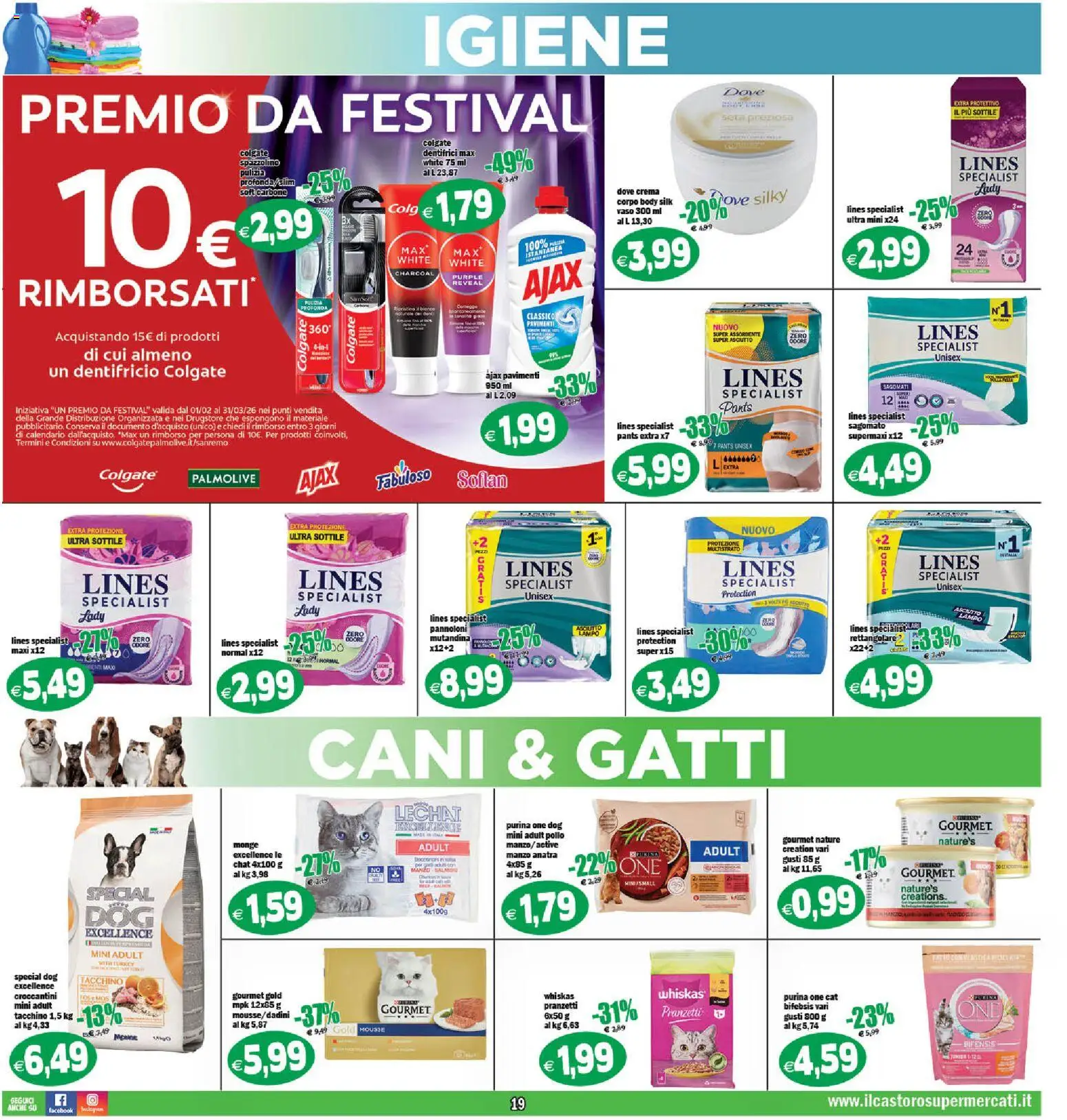 Volantino Il Castoro del 25.02.2026 | Pagina: 19 | Prodotti: Crema, Dentifricio, Spazzolino, Tacchino