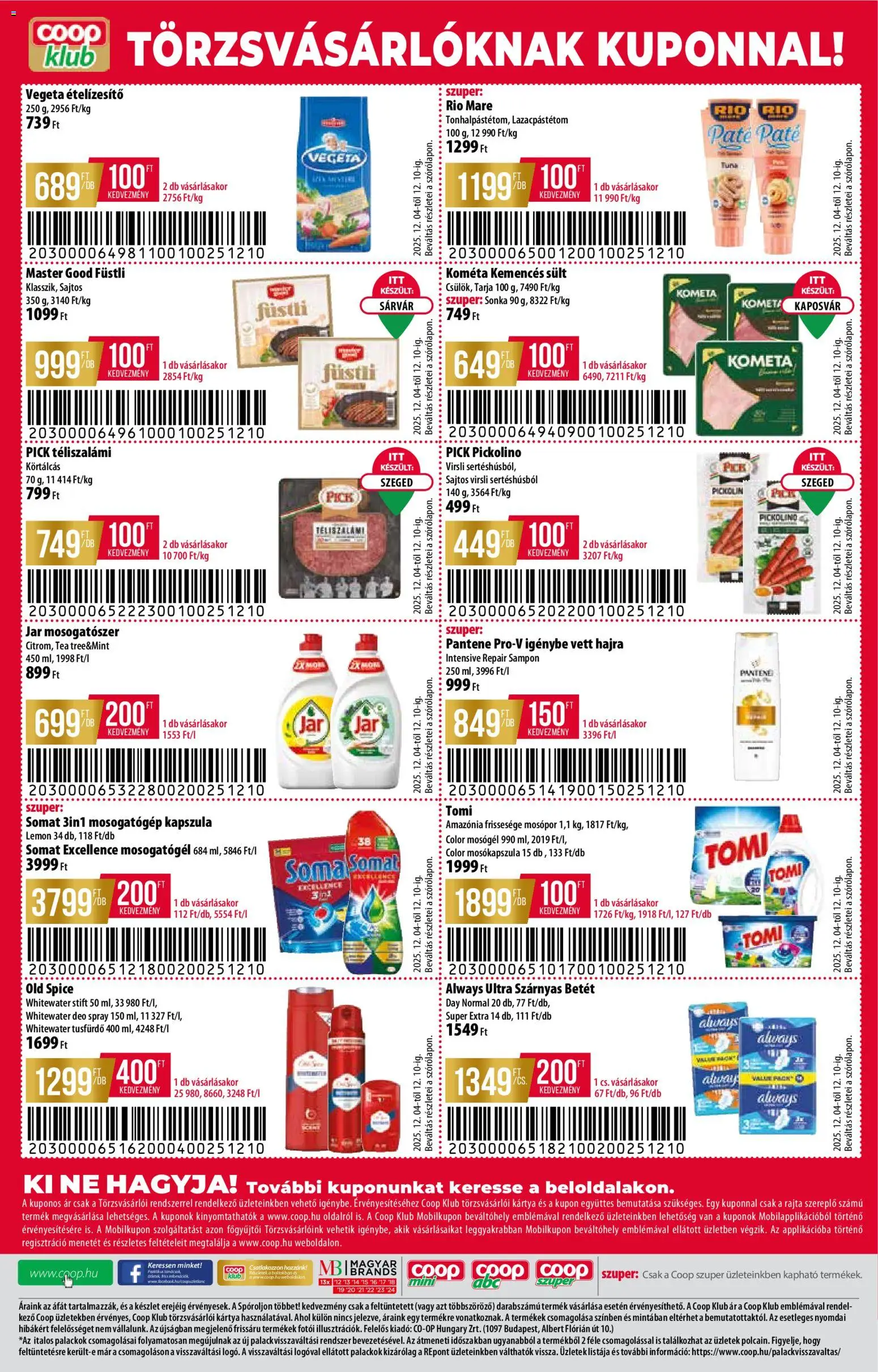 COOP akciós ujság - amely érvényes a következő dátumtól: 04.12.2025 | Oldal: 12
