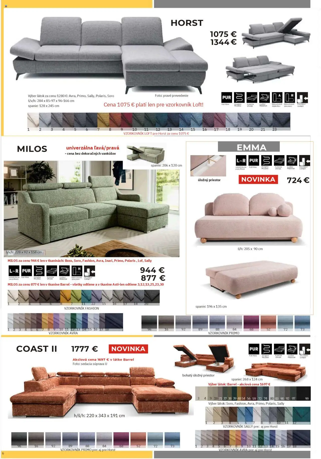 Nové Elpo nábytok akcie – leták je platný od 06.10.2025 | Strana: 3 | Produkty: Sedacia súprava