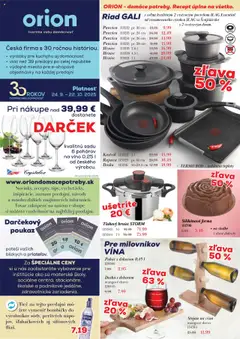 Orion Trade východné slovensko leták platný od 03.10.2025