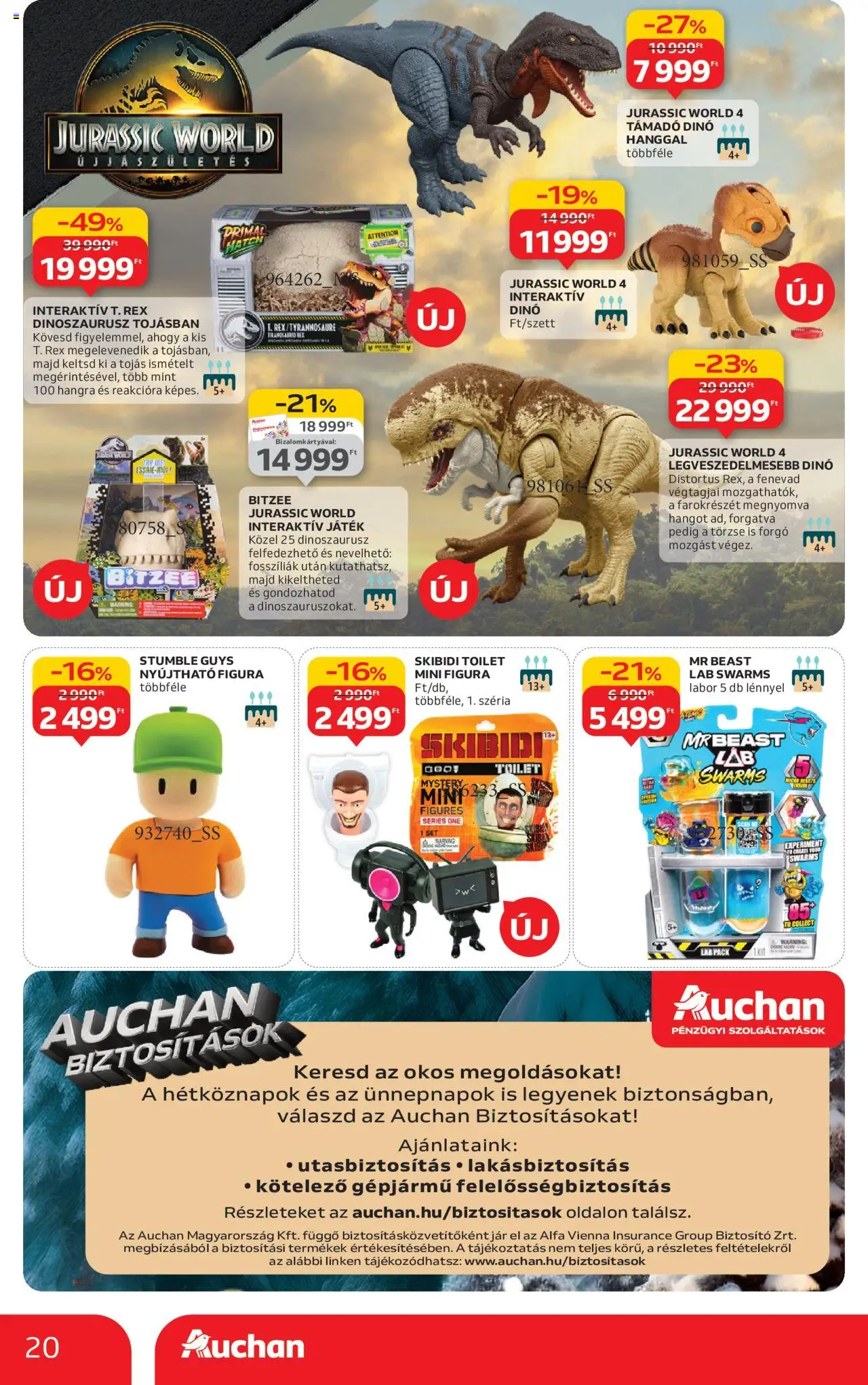 Auchan akciós ujság - amely érvényes a következő dátumtól: 24.10.2025 | Oldal: 20 | Termékek: Játék, Tojás