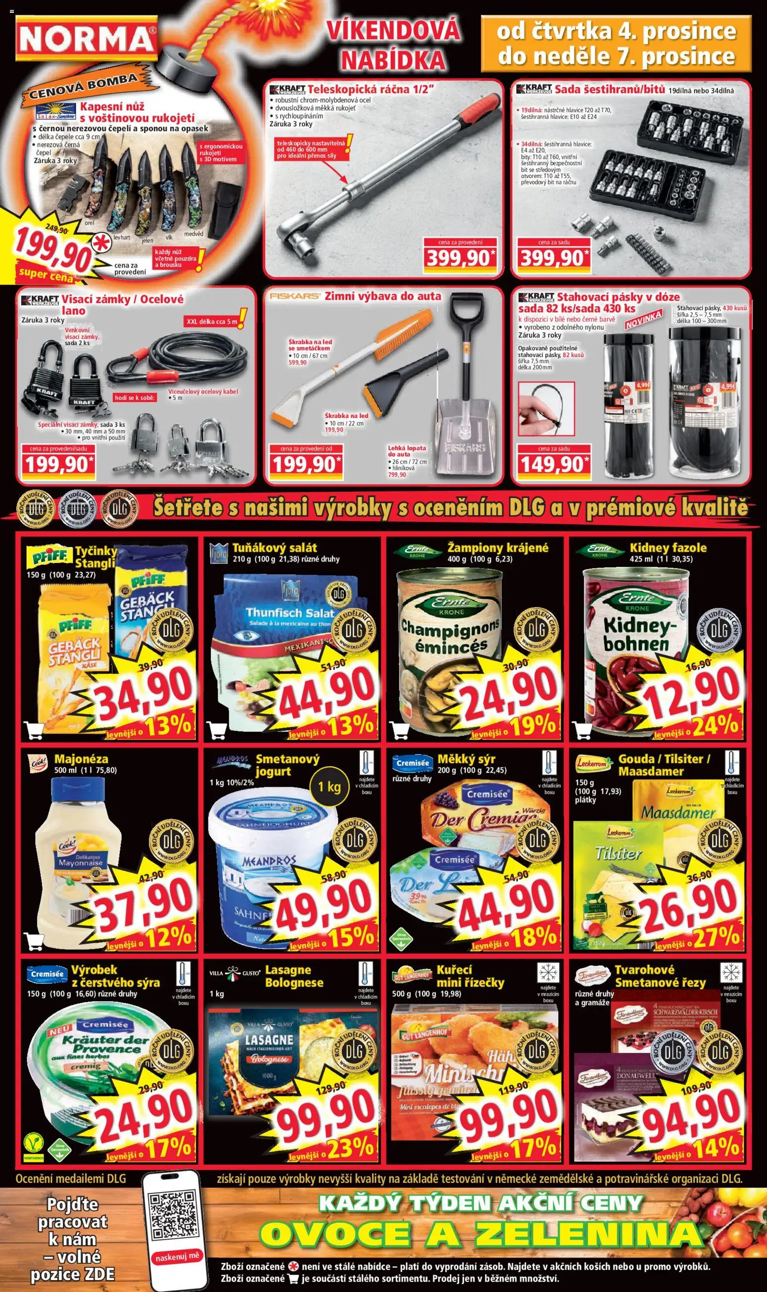 Norma leták od 01.12.2025 | Strana: 8 | Produkty: Tyčinky, Zelenina, Lasagne, LED