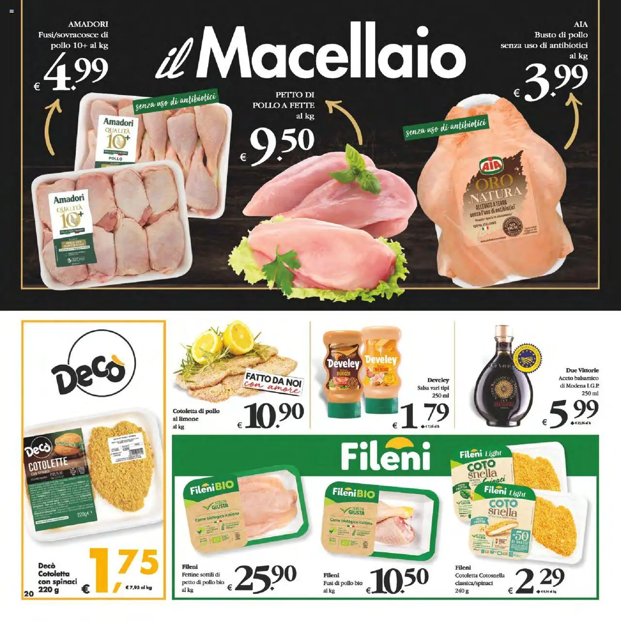 Volantino Decò del 12.09.2025 | Pagina: 20 | Prodotti: Pollo, Salsa, Limone, Aceto