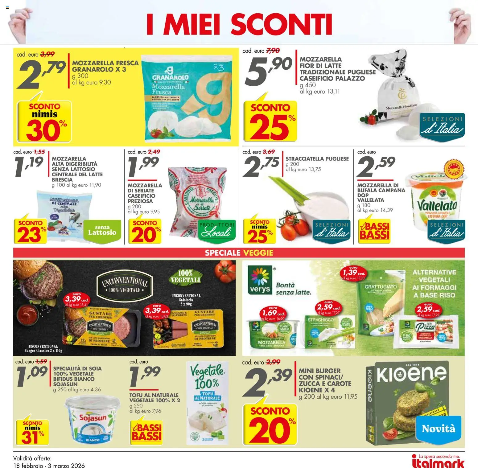 Volantino Italmark del 18.02.2026 | Pagina: 5 | Prodotti: Riso, Carote, Salsiccia, Stracciatella