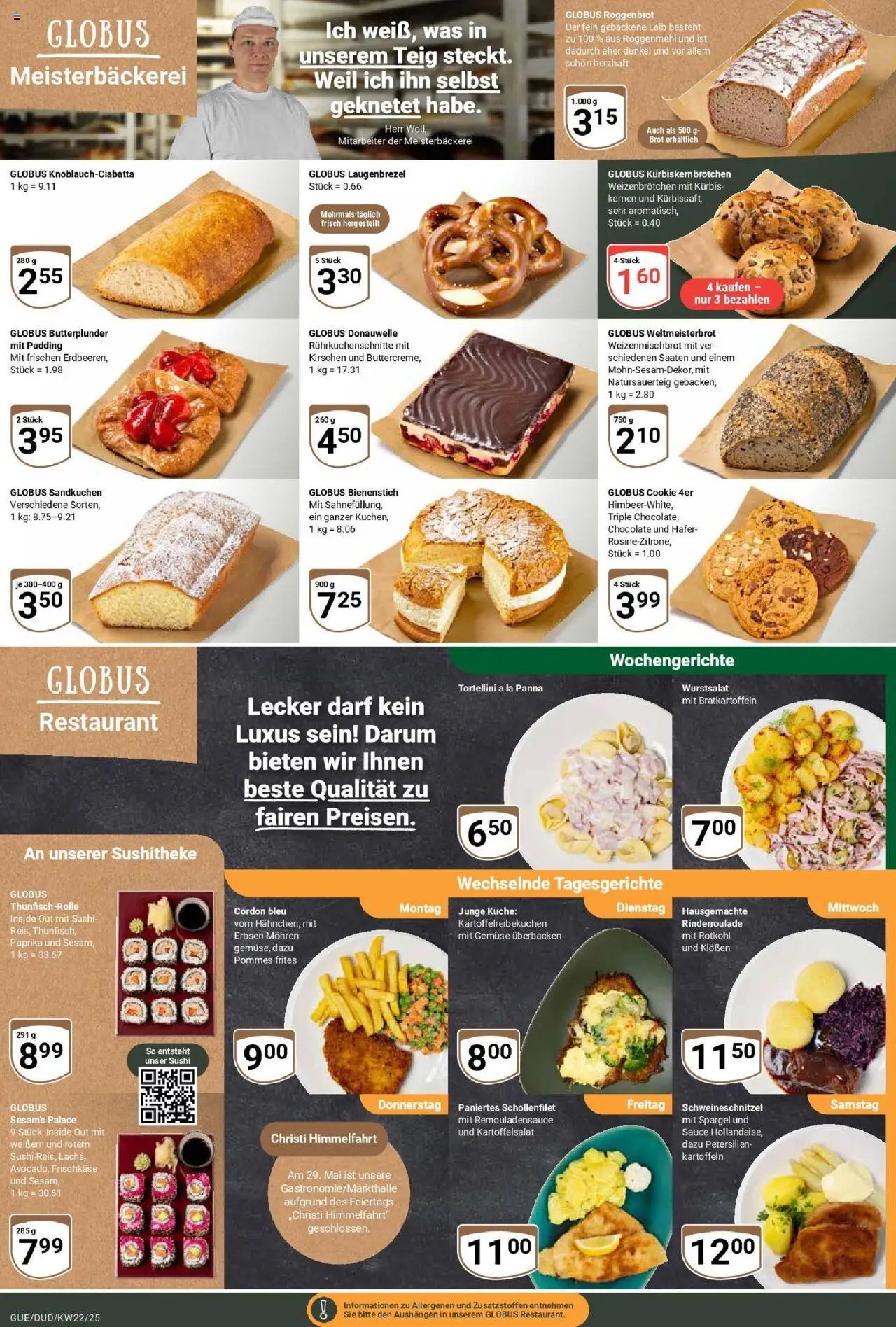 Globus prospekt Saarbrücken-Güdingen	 - gültig ab dem 25.05.2025 | Seite: 10 | Produkte: Rotkohl, Spargel, Pudding, Brot