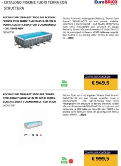 Anteprima del volantino Eurobrico Piscine Fuori Terra con Struttura catalogo valido a partire dal 23.07.2025 | Pagina: 7 | Prodotti: Piscina, Terra