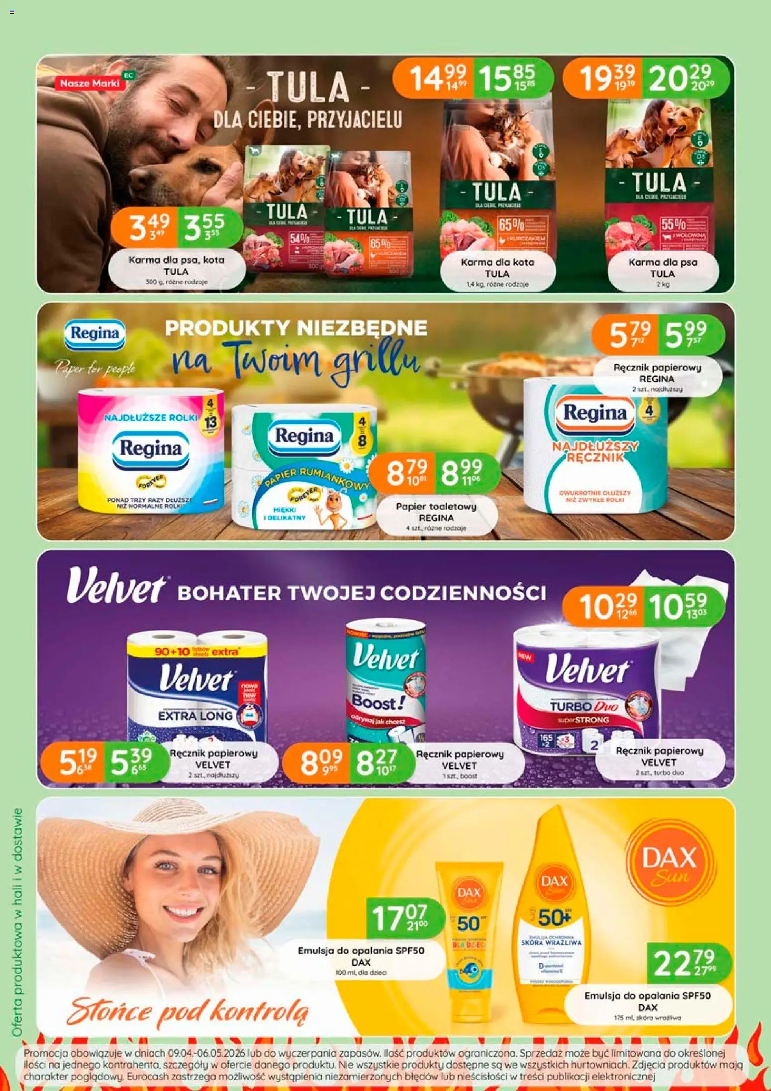 Eurocash gazetka - Grill od 09.04.2026 | Strona: 36 | Produkty: Papier toaletowy, Rolki, Karma dla psa, Ręcznik papierowy