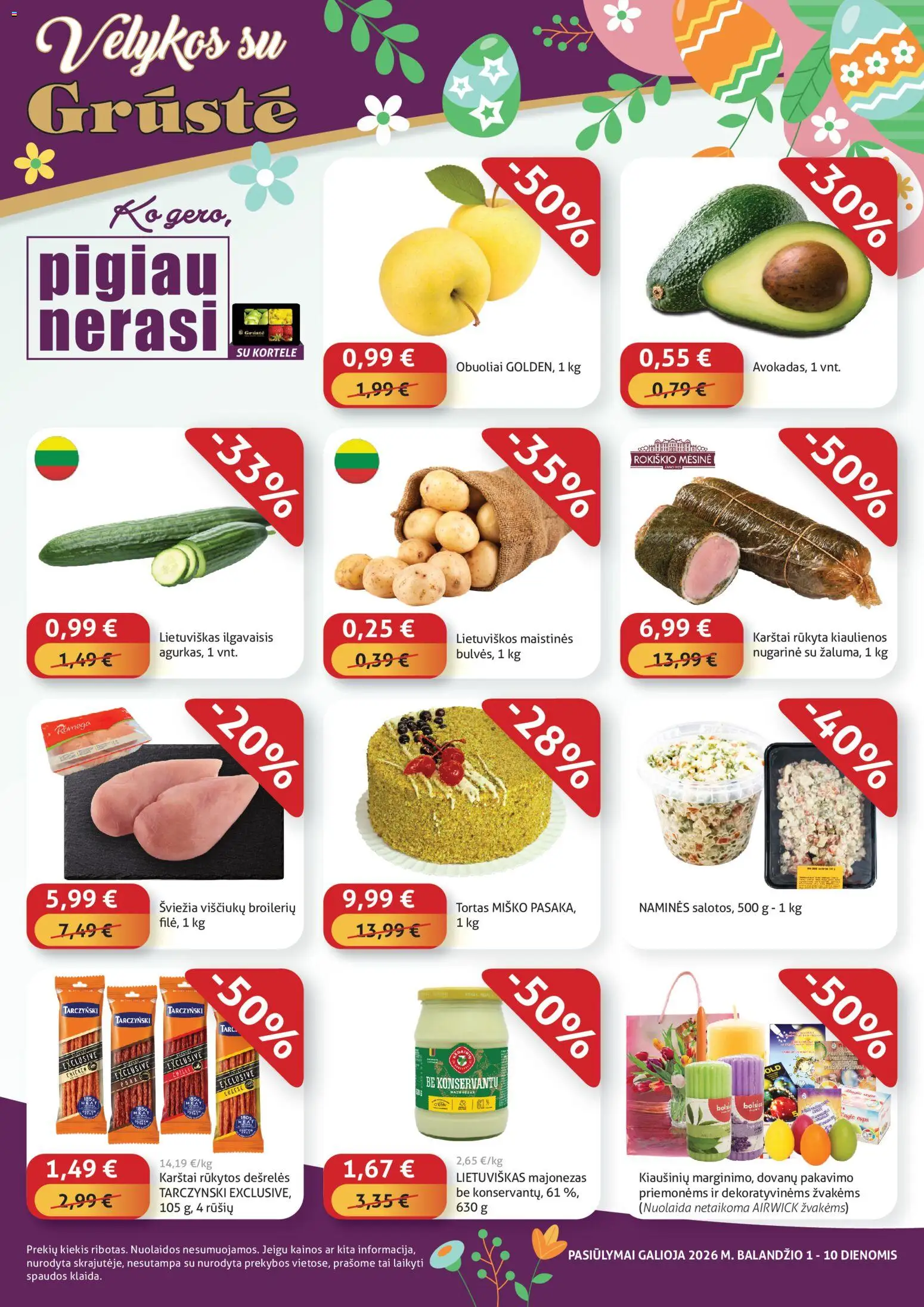 GRUSTE akcijos nuo 01.04.2026 | Puslapis: 1