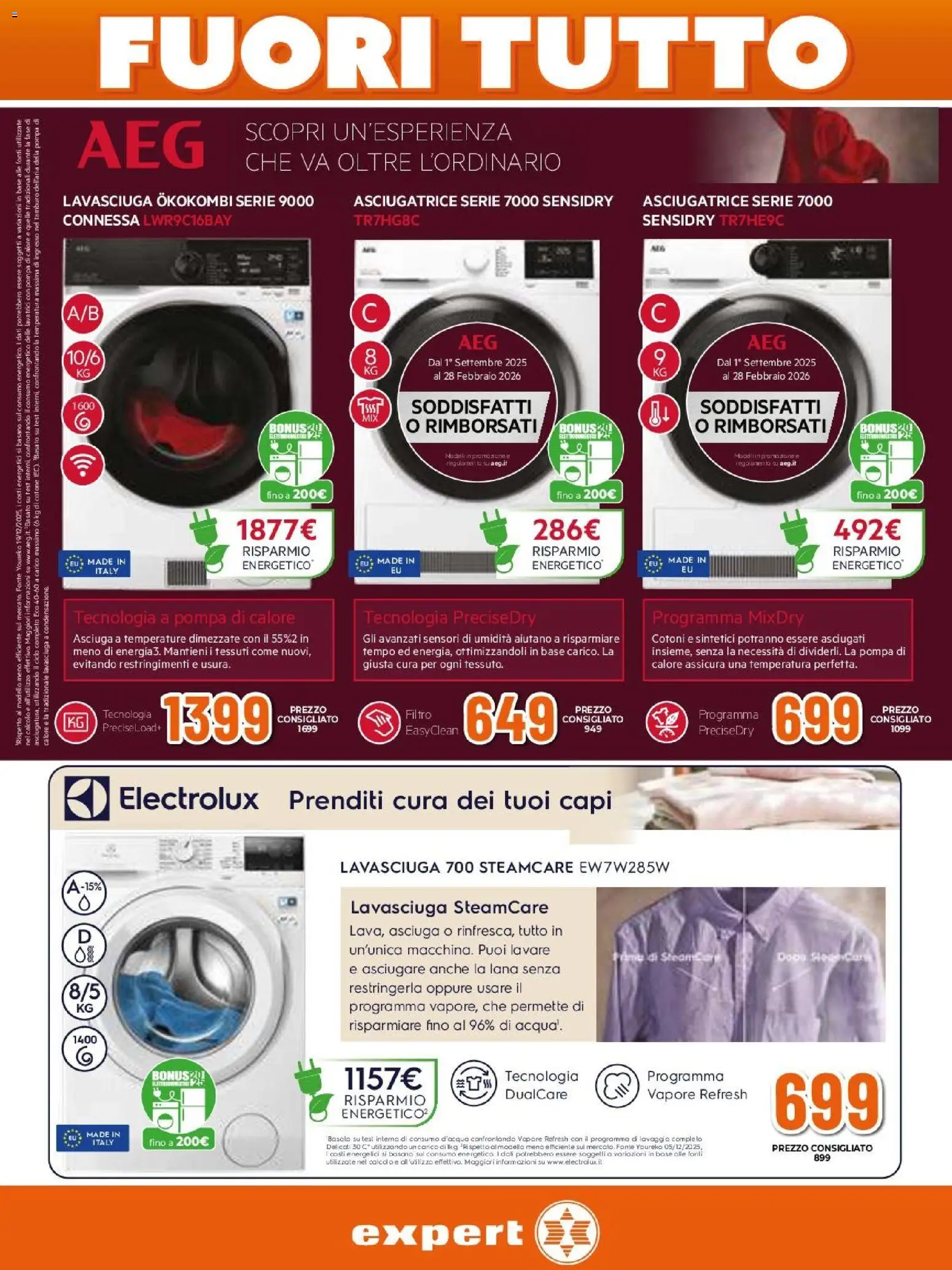 Volantino Expert del 27.12.2025 | Pagina: 6 | Prodotti: Lavasciuga, Asciugatrice
