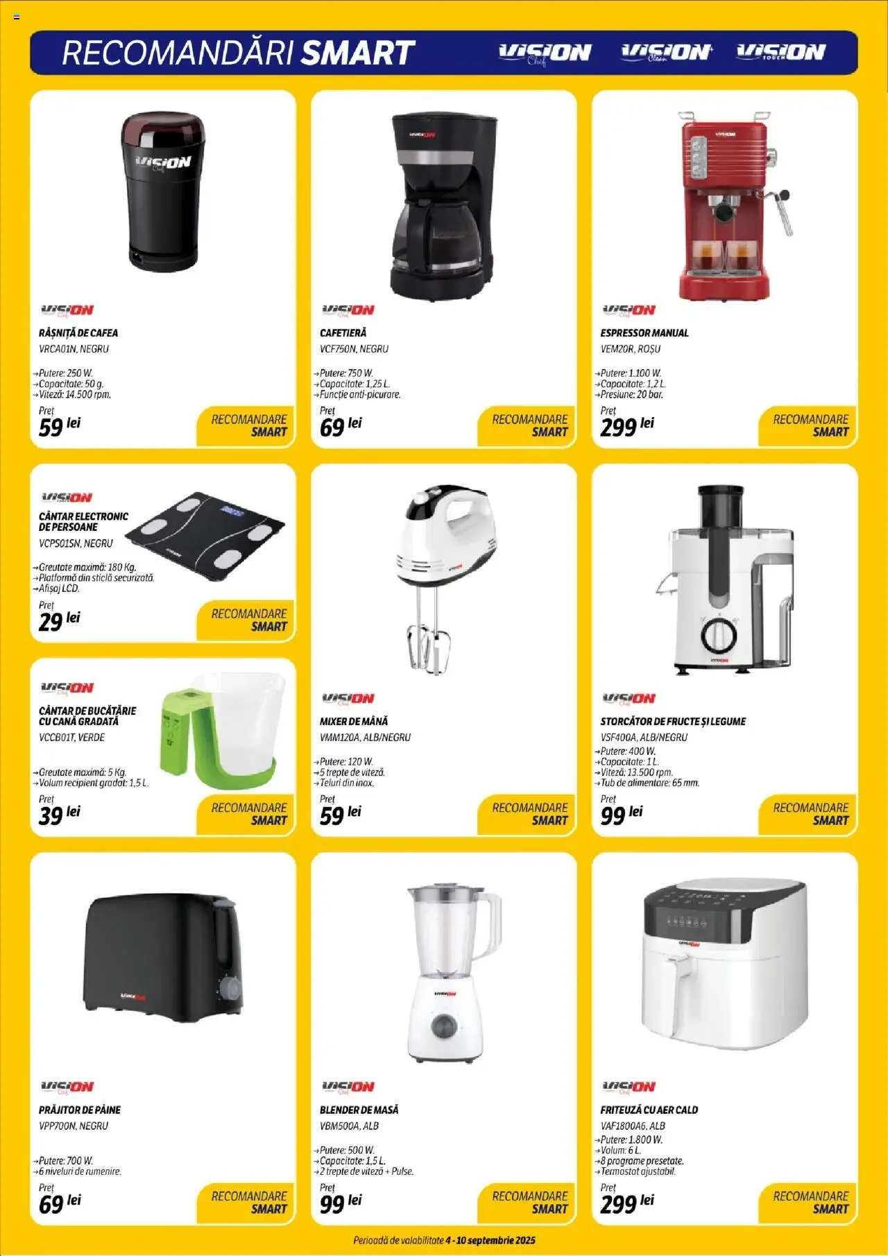 Noul catalog Flanco – valabil de la 04.09.2025 | Pagină: 24 | Produse: Blender, Cântar electronic, Cântar, Masă