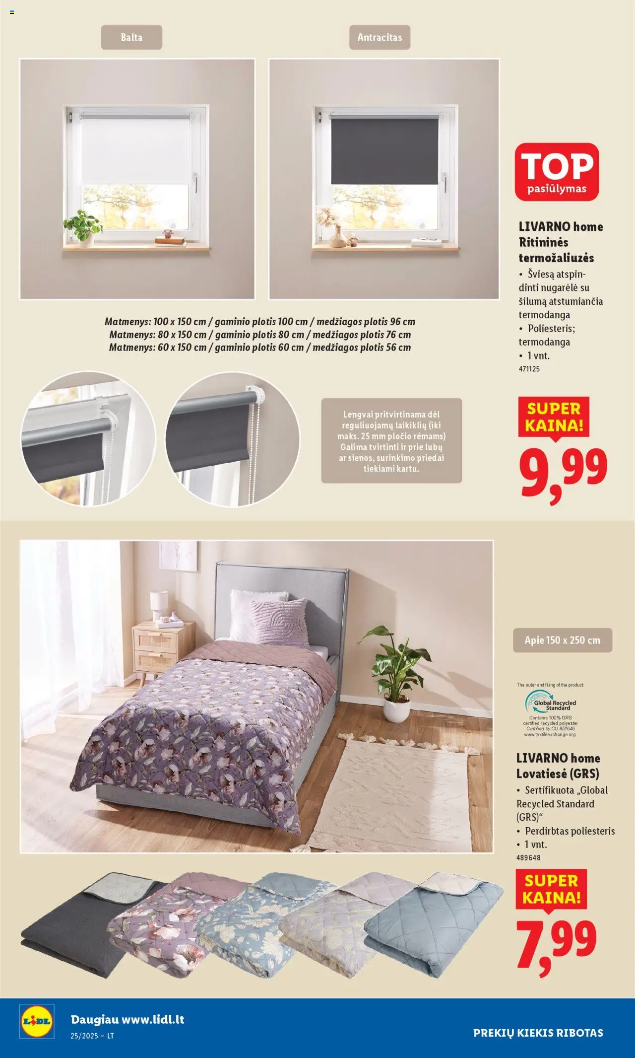 LIDL leidinys - Ne maisto prekių pasiūlymai│galioja nuo 16.06.2025 | Puslapis: 6 | Prekių: Lovatiesė