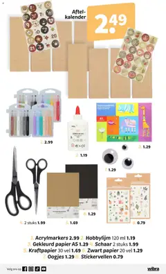 Wibra folder - Voorbeeld van een folder van Wibra, geldig van 16.10.2025 | Pagina: 19 | Producten: Papier, Schaar, Gekleurd papier