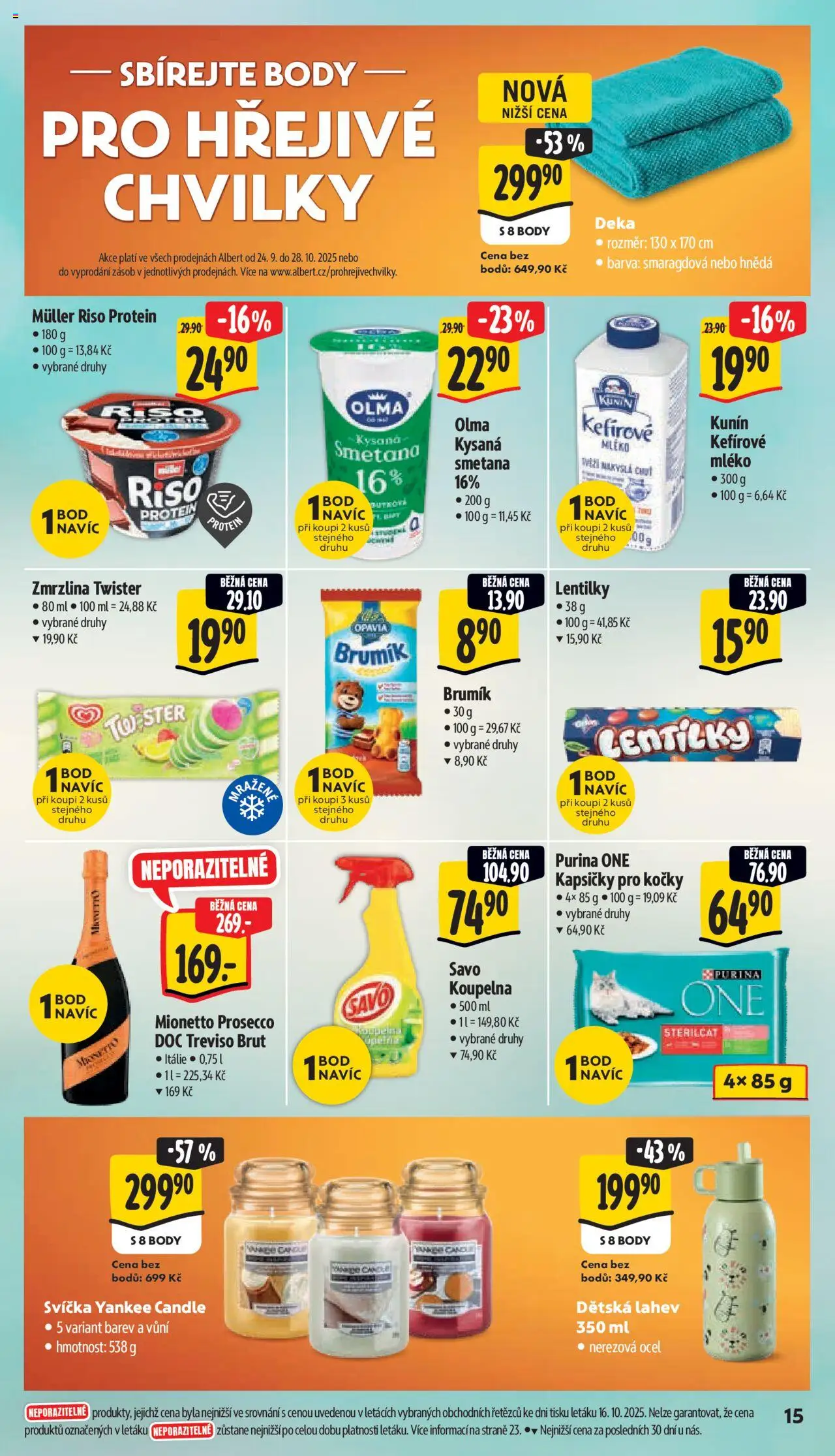 Albert leták - Supermarket od 22.10.2025 | Strana: 25 | Produkty: Purina, Savo, Protein, Láhev