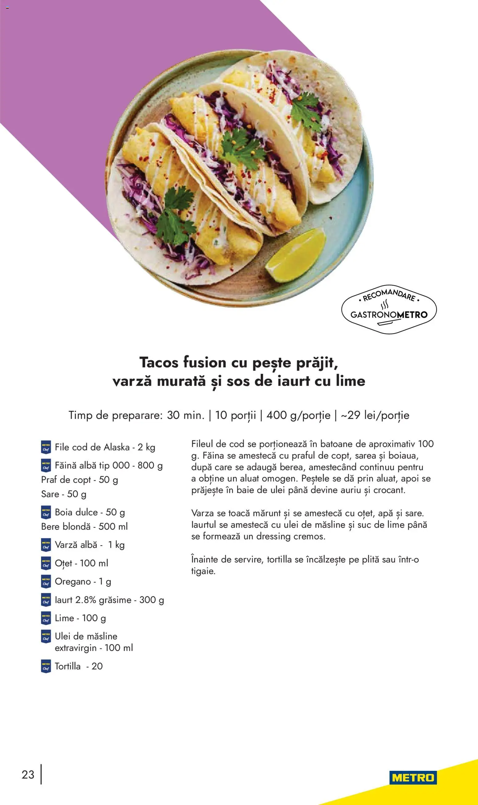 Noul catalog Metro – valabil de la 10.11.2025 | Pagină: 23 | Produse: Măsline, Aluat, Iaurt, Pește