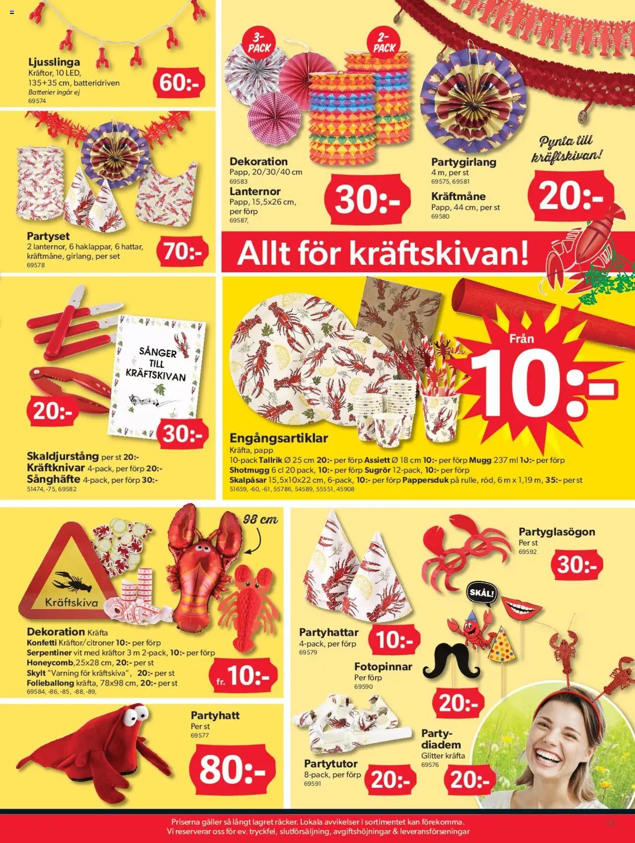 Dollar Store reklamblad aktuell från 11.08.2025 | Sida: 13 | Produkter: Batterier, Diadem, Skylt, Ljusslinga