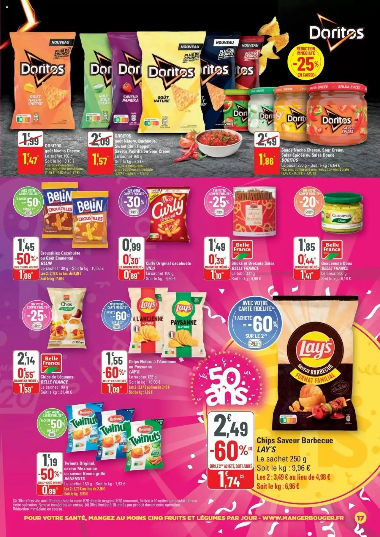  | Page: 17 | Produits: Barbecue, Emmental, Guacamole, Chips