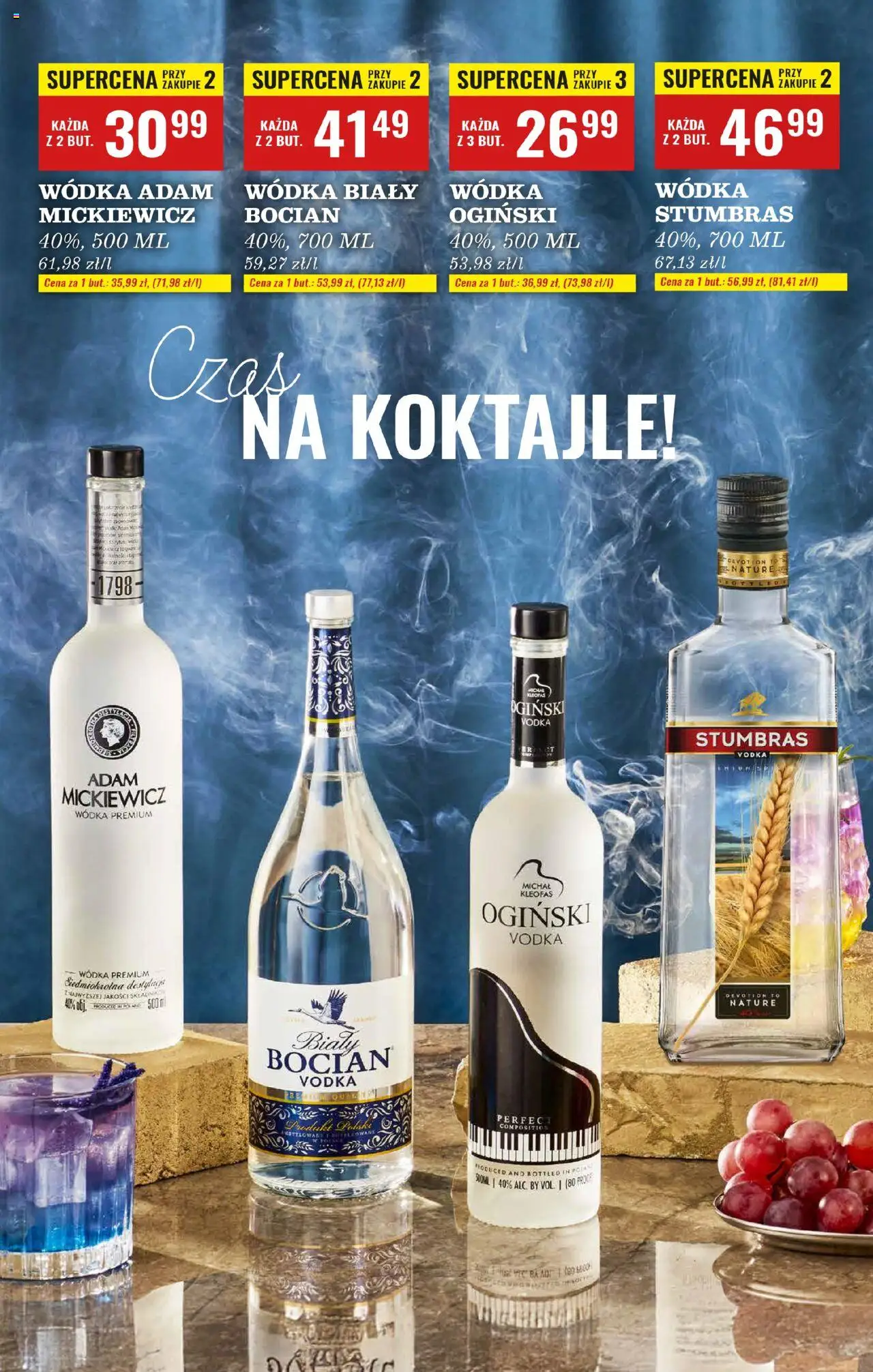 Biedronka gazetka - Czas na toast od 06.10.2025 | Strona: 20 | Produkty: Wódka Mickiewicz, Wódka Ogiński, Wódka Stumbras, Wódka
