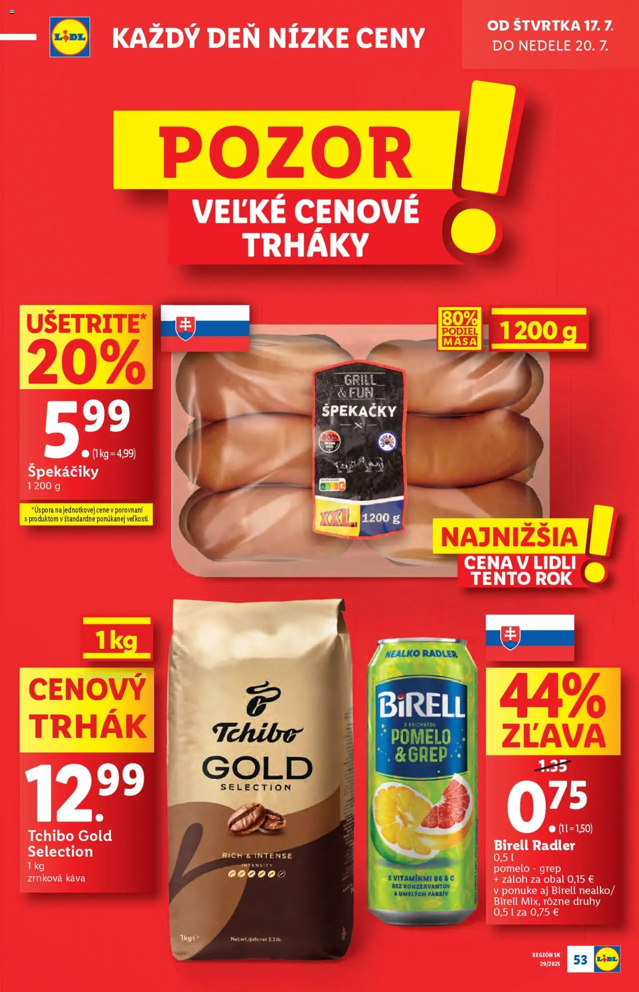 Lidl leták │ platný od 14.07.2025 | Strana: 64 | Produkty: Káva, Birell, Radler, Pomelo