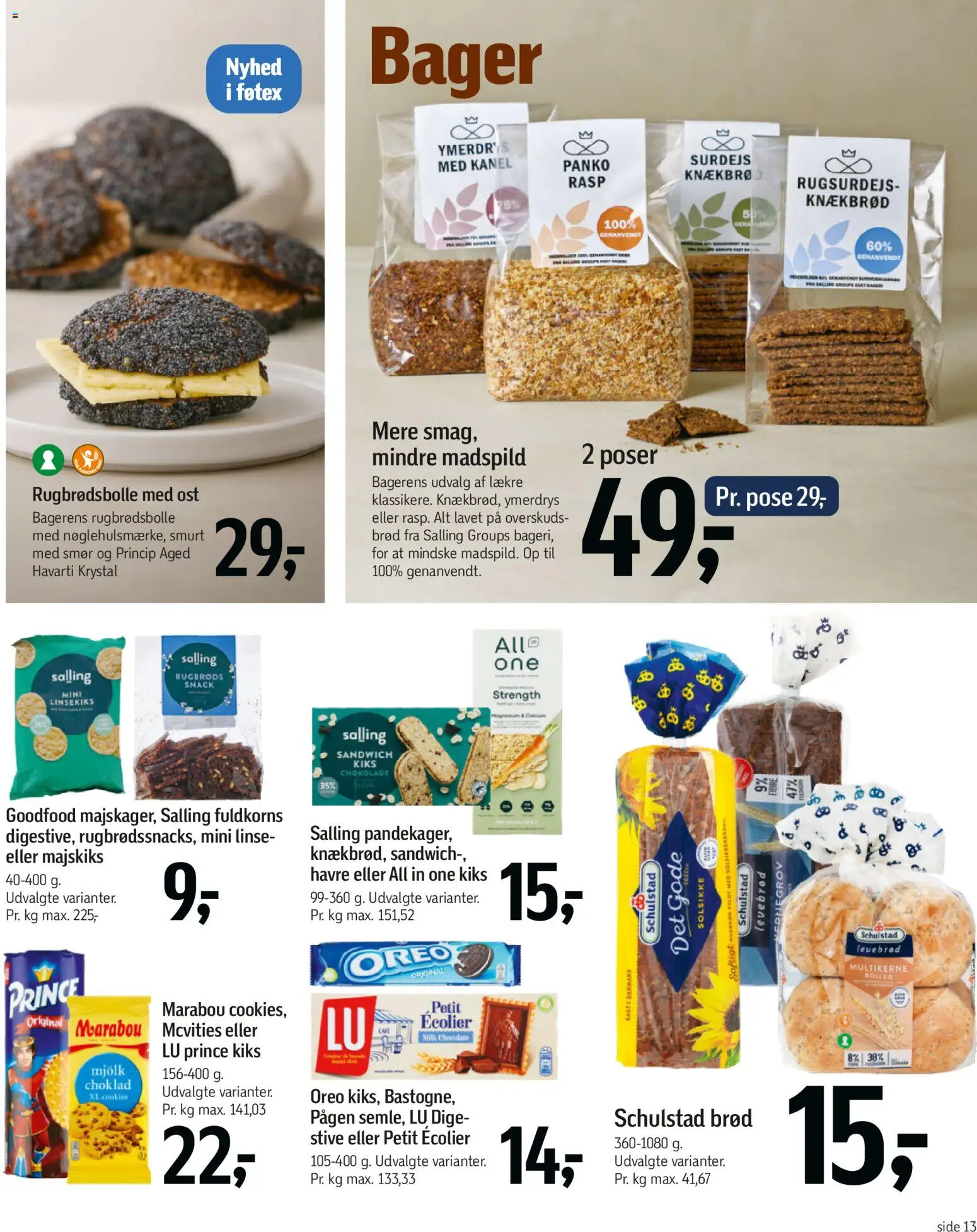 Føtex tilbudsavis – gyldig fra 16.01.2026 | Side: 18 | Produkter: Ost, Brød, Rasp, Knækbrød