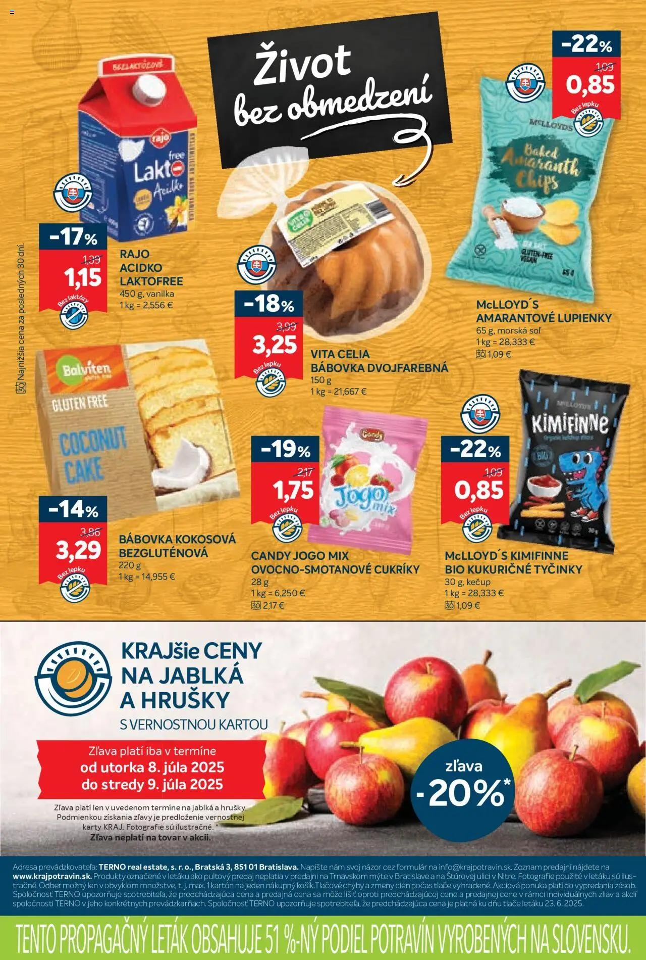 Kraj leták │ platný od 03.07.2025 | Strana: 9 | Produkty: Jablká, Cukríky, Acidko, Hrušky