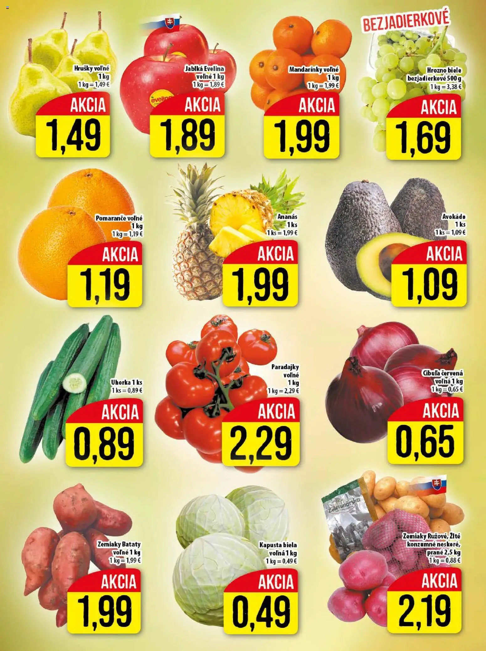 Nové Klas akcie – leták je platný od 23.02.2026 | Strana: 6 | Produkty: Jablká, Mandarinky, Batáty, Hrušky