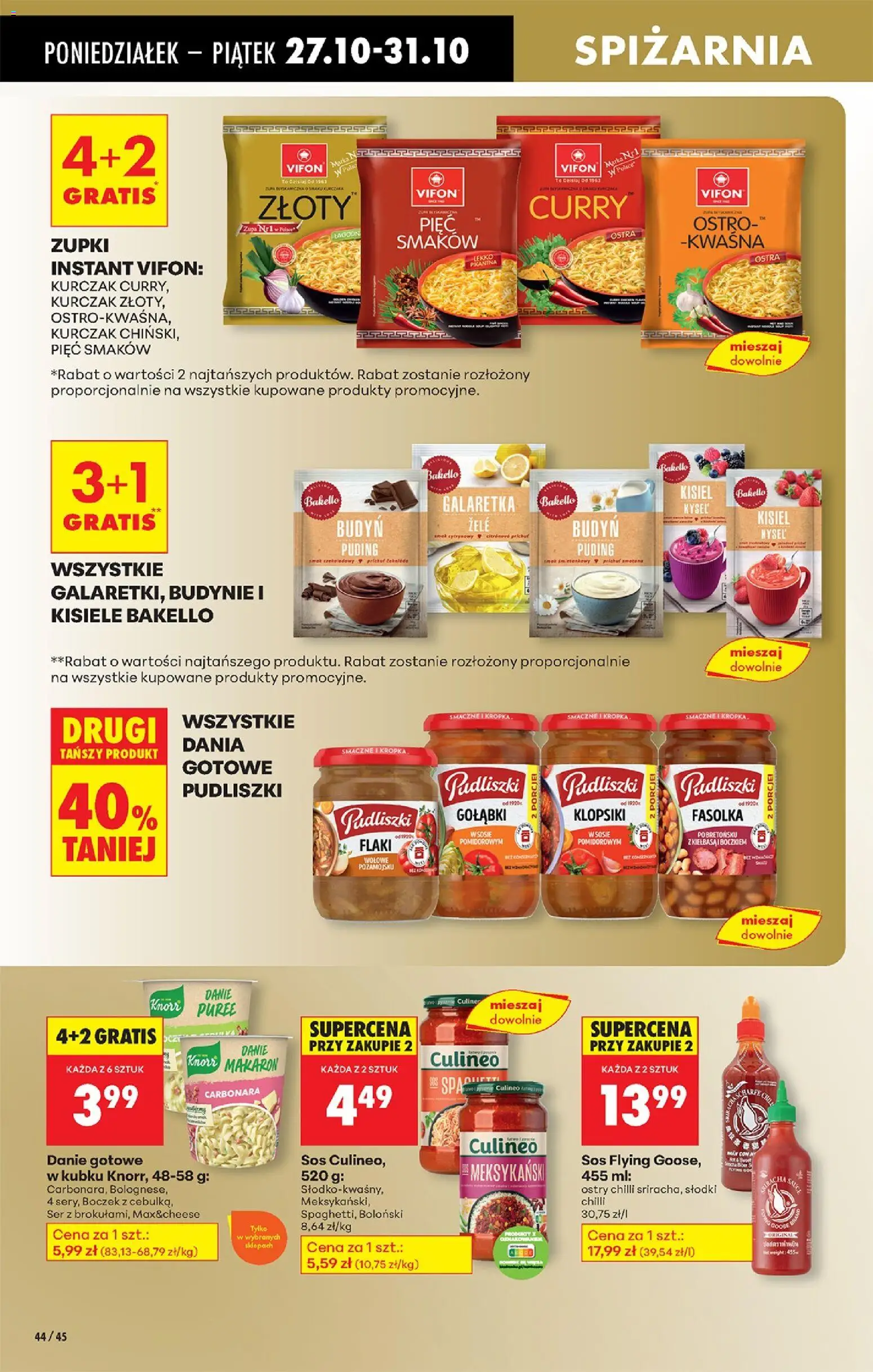 Biedronka gazetka od 27.10.2025 | Strona: 54 | Produkty: Vifon, Zupa, Sos, Dania gotowe