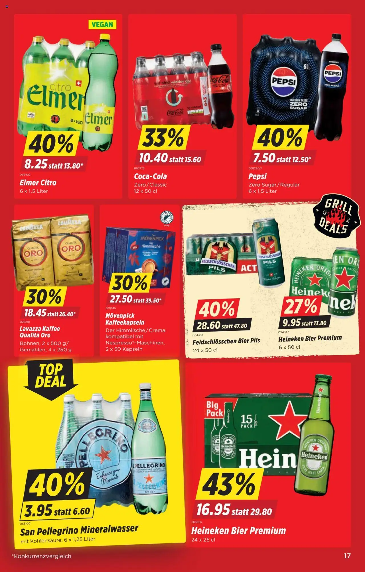 Denner Aktionen ab 19.08.2025 | Seite: 17 | Produkte: Ridge, Coca Cola, Pils, Mineralwasser