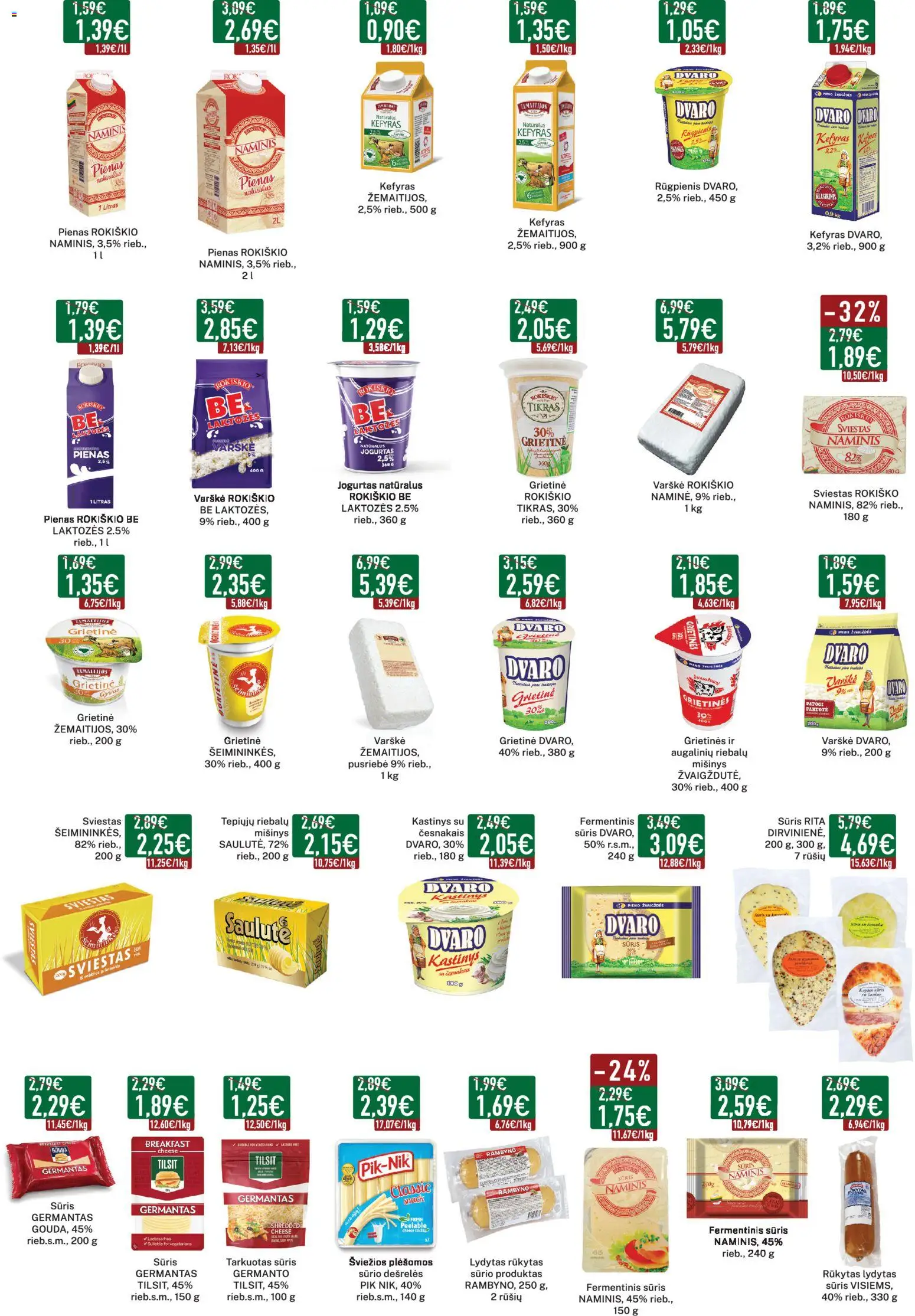 Elimart - TAU akcijos nuo 05.01.2026 | Puslapis: 6 | Prekių: Fermentinis sūris, Sūris, Varškė, Grietinė