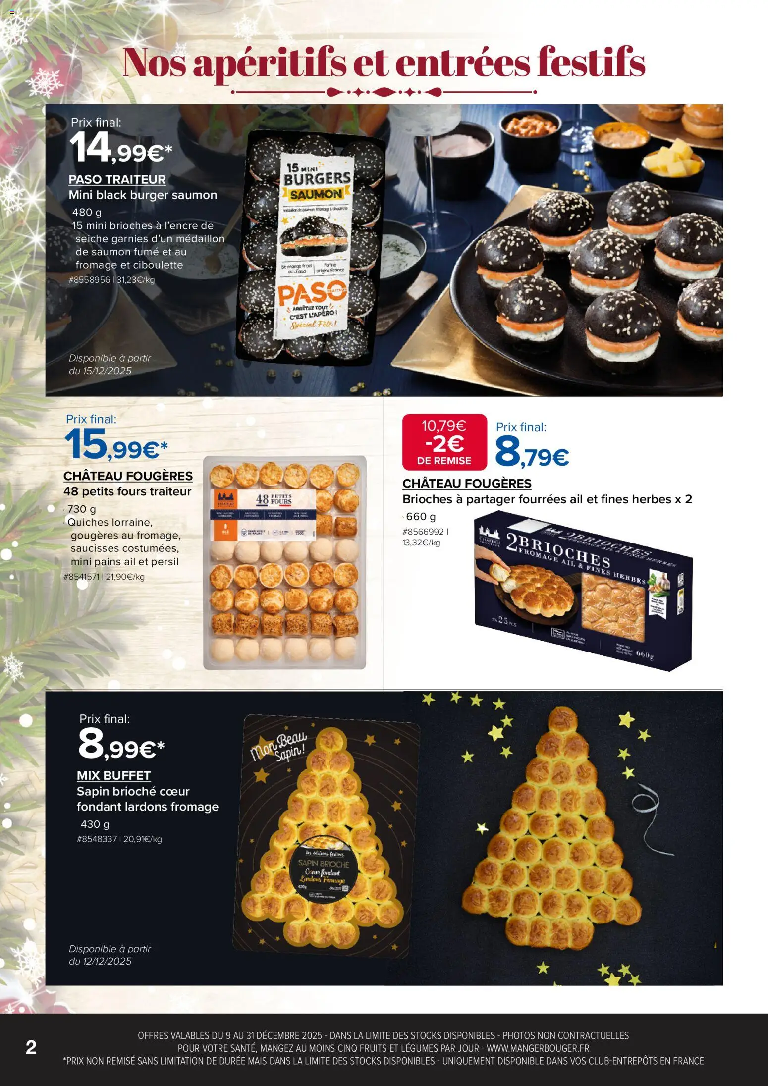 {H1} | Page: 2 | Produits: Ail, Lardons, Mais, Saumon