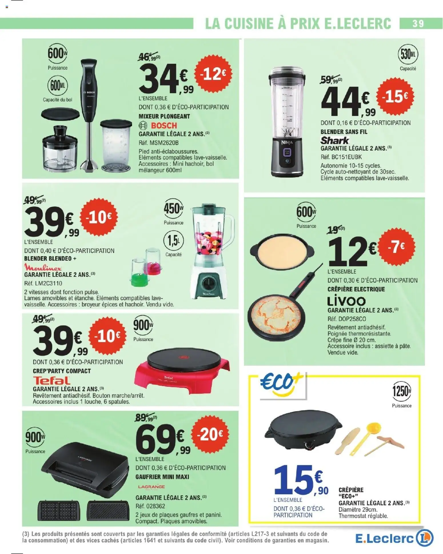 {H1} | Page: 39 | Produits: Blender, Tefal, Jeux, Gaufres