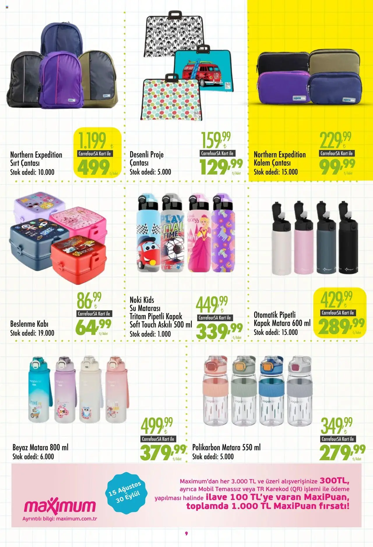 CarrefourSA Katalog - 25.08.2025 tarihinden itibaren geçerlidir | Sayfa: 9 | Ürünler: Su, Sırt çantası