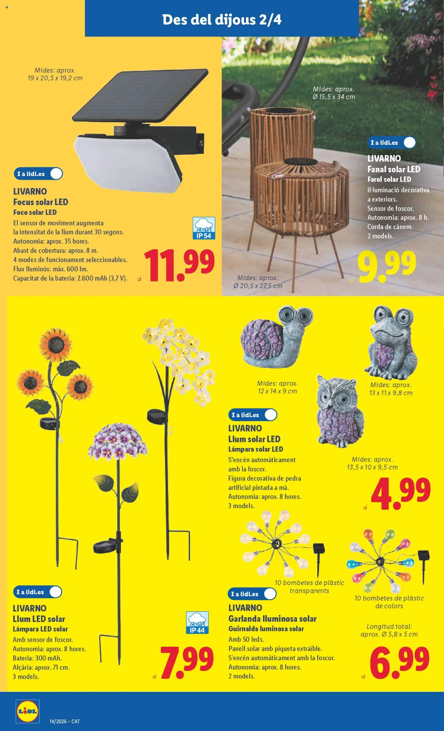 Lidl folleto de bazar │ válido desde el 30.03.2026 | Página: 18 | Productos: Farol, Batería, Lámpara