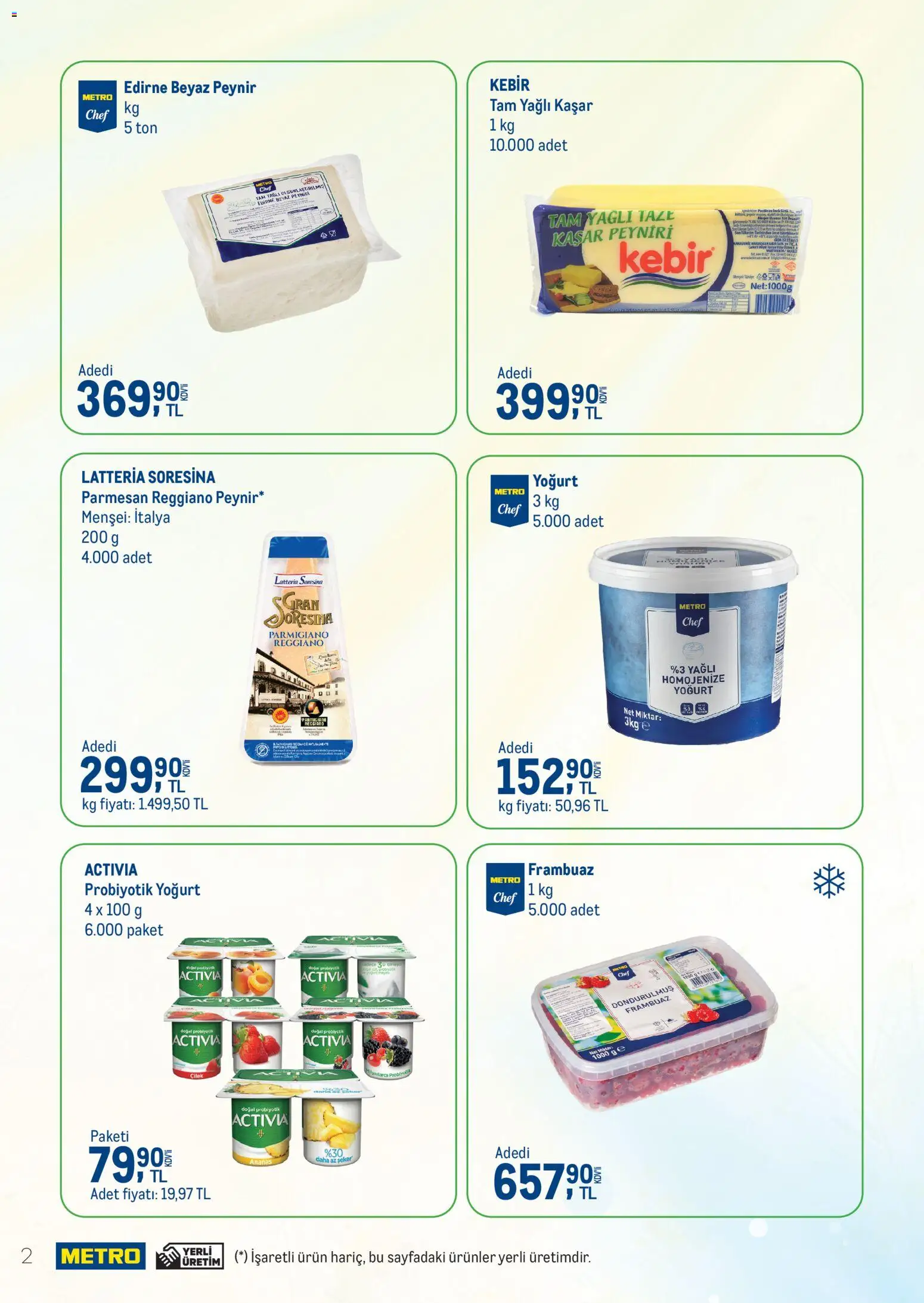 Metro - Metroda bahar firsatlari - 16.04.2026 tarihinden itibaren geçerlidir | Sayfa: 2 | Ürünler: Frambuaz, Yoğurt, Ananas, Şeker